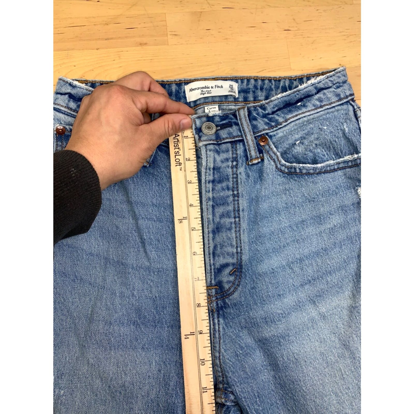 Abercrombie & Fitch VINTAGE Abercrombie & Fitch Jeans Women 25 Blue 90s Love High Rise Straight 27 In Inseam Mens? Size 42" / US 20 - 5 Thumbnail