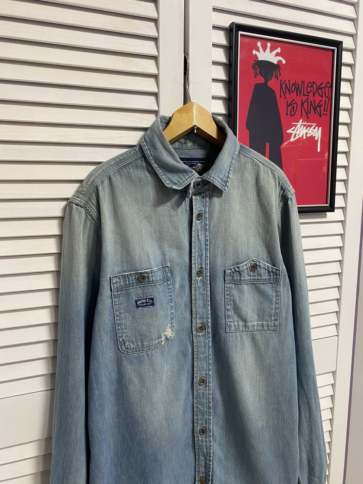 Diesel Vintage Shirt Tee Diesel Jeans Denim Logo Pocket Size US M / EU 48-50 / 2 - 2 Thumbnail