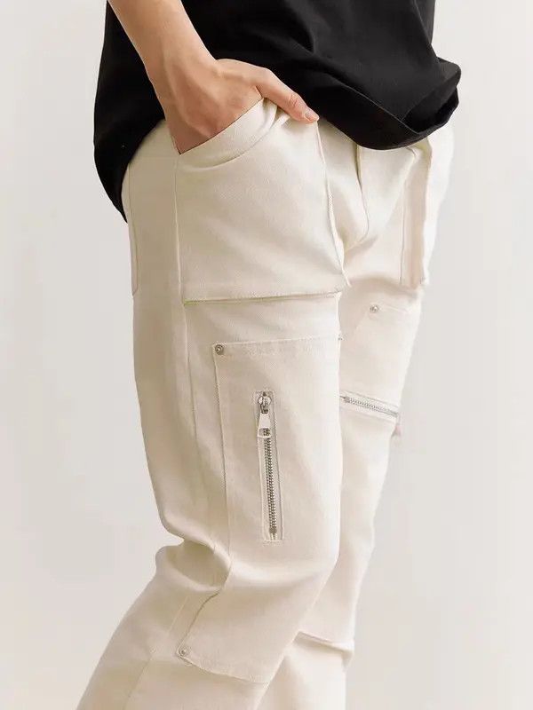 Japanese Brand VIBE zipper micro flare baggy casual trousers Size US 34 / EU 50 - 4 Thumbnail