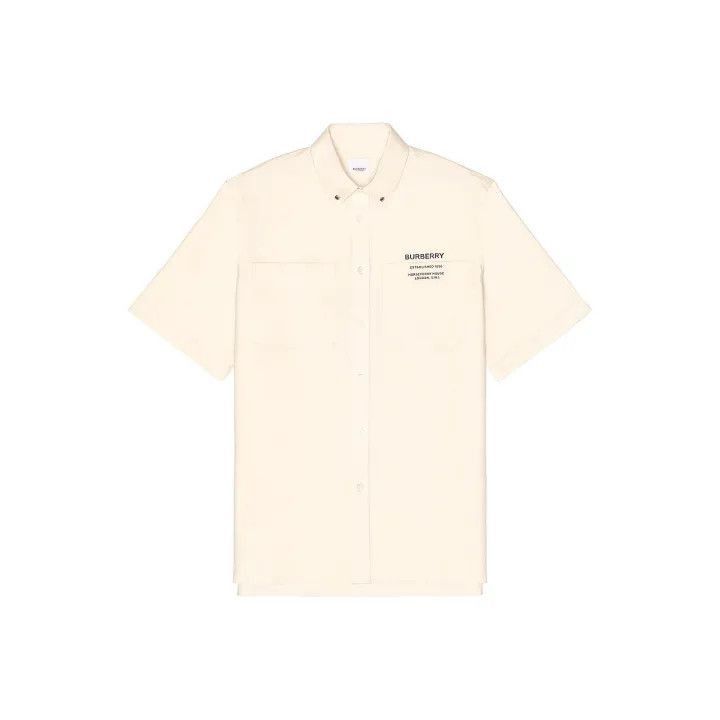 Burberry Burberry Burberry Letter Print Short Sleeve Shirt-2507 Size US M / EU 48-50 / 2 - 1 Thumbnail