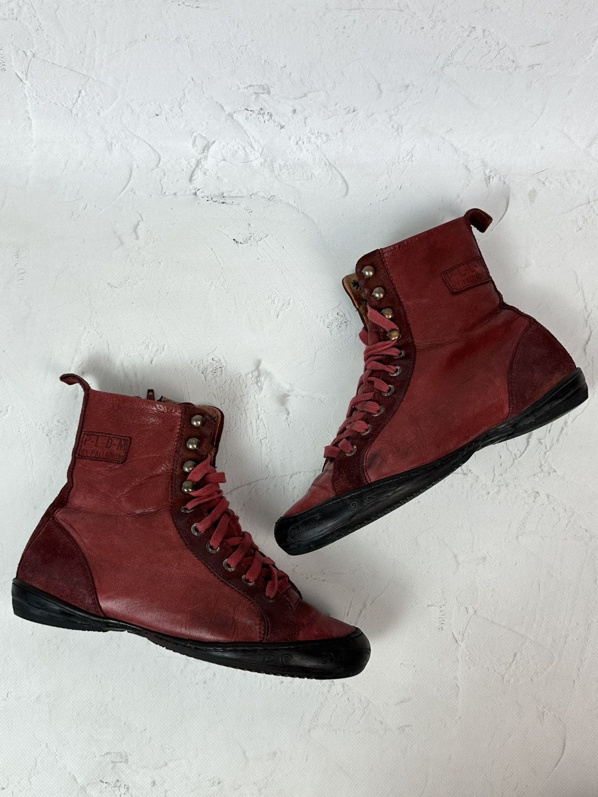 Vintage Vintage Burgundy Hi Top Boots Size US 9.5 / IT 39.5 - 2 Thumbnail