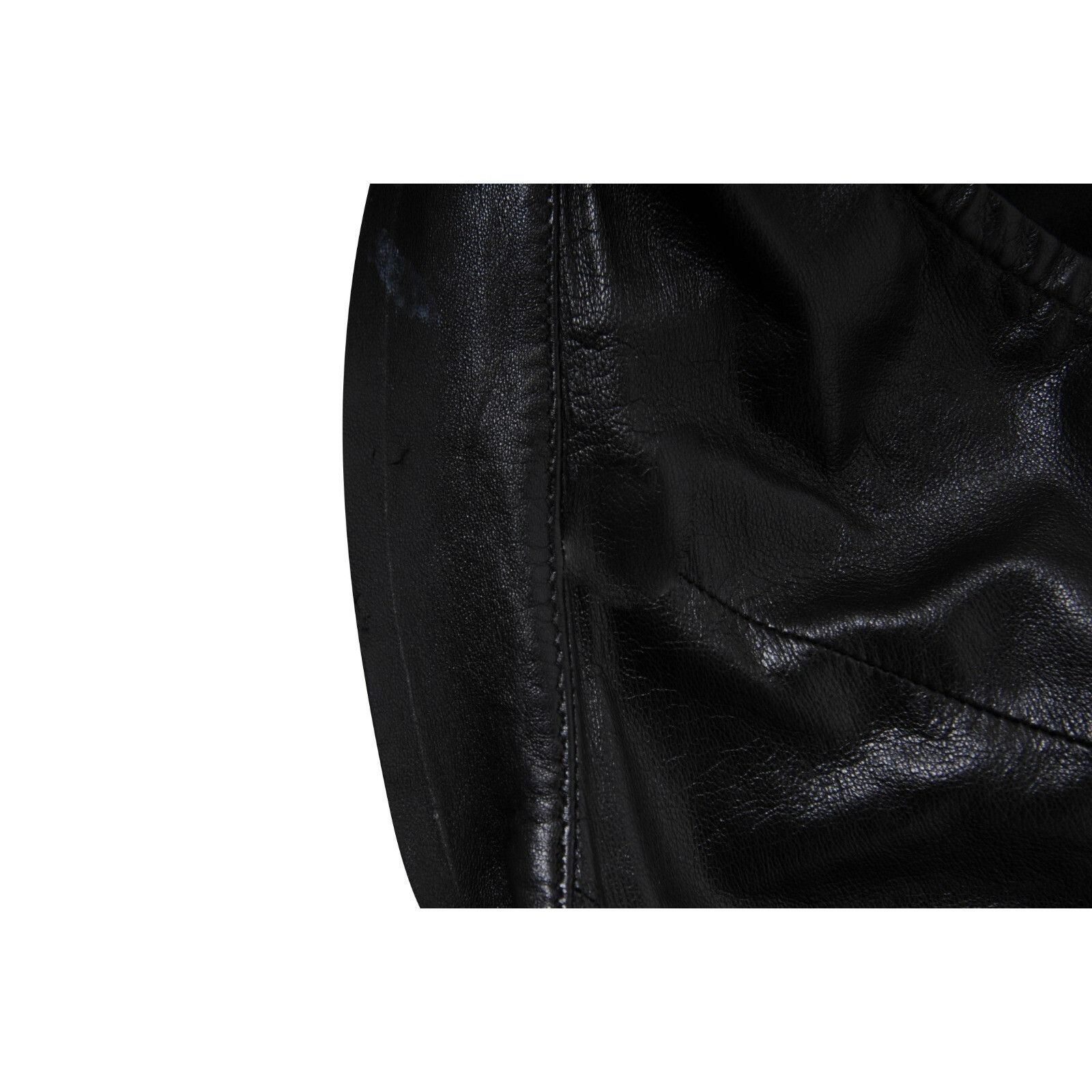 Balmain Mini Dress Black Lamb Leather One Shoulder Size M / US 6-8 / IT 42-44 - 10 Thumbnail