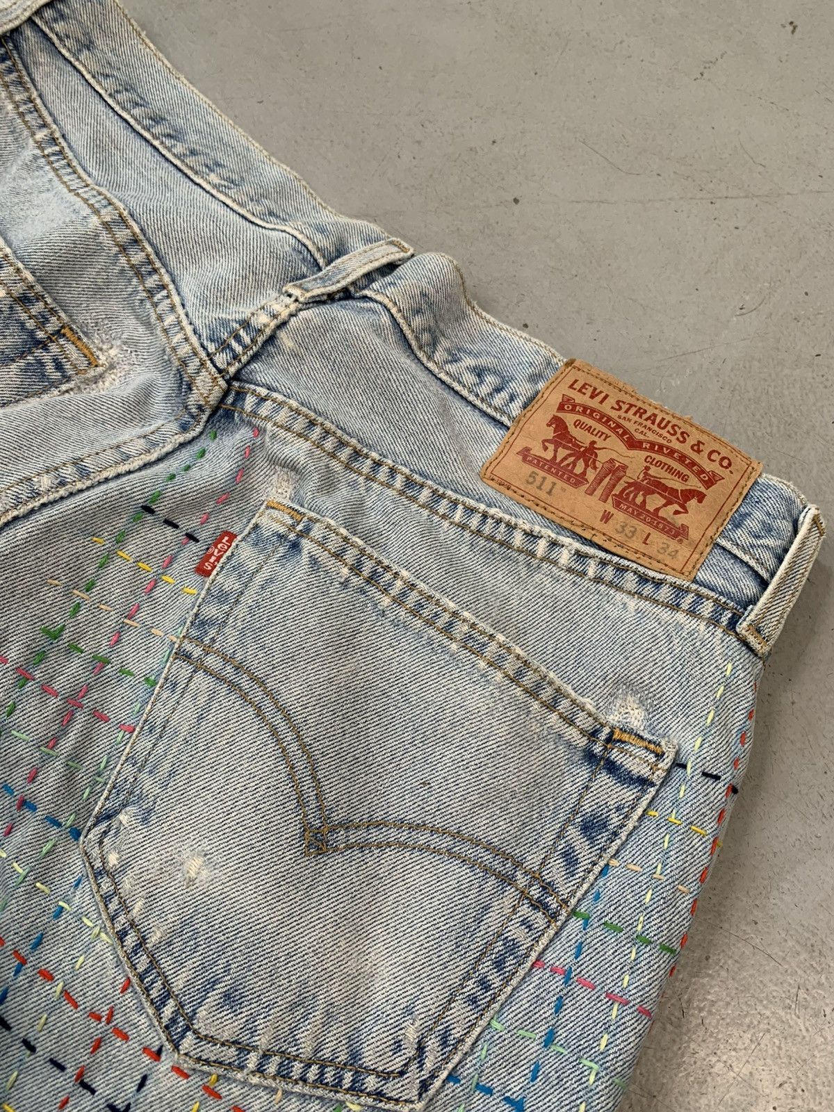 Levi's Vintage levis custom handstitch shashiko baggy denim Size US 34 / EU 50 - 8 Thumbnail