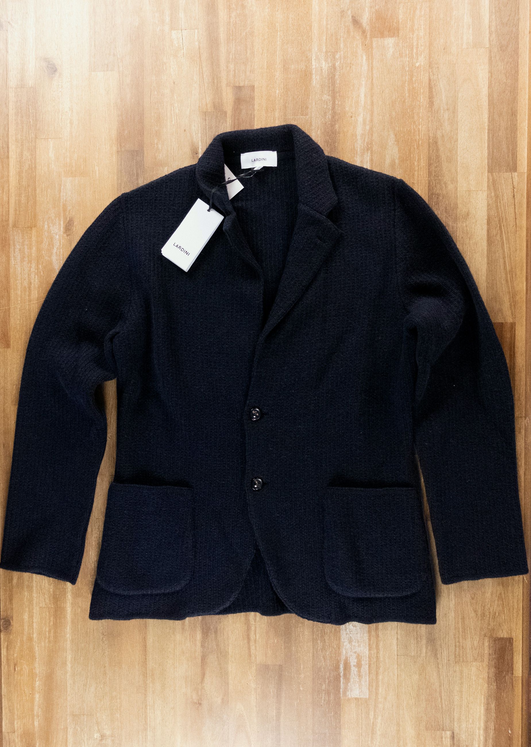 Lardini LARDINI navy blue chunky sweater jacket Size XL Size US XL / EU 56 / 4 - 1 Thumbnail
