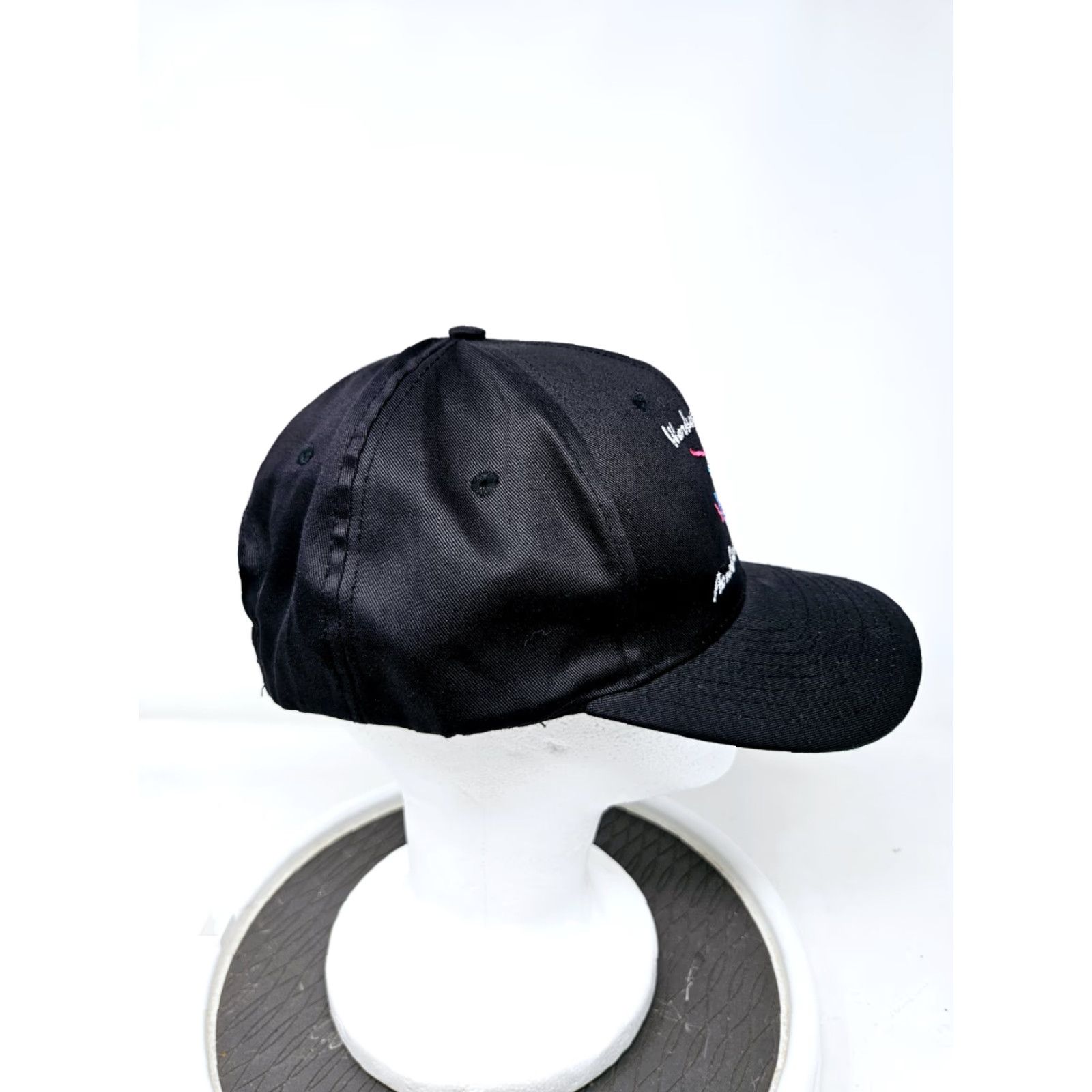 Vintage VINTAGE Aerobics Against Aids 90s Embroidered Snapback Hat Headmost Men One Size Black 90s Snapback Mens Size ONE SIZE - 3 Thumbnail