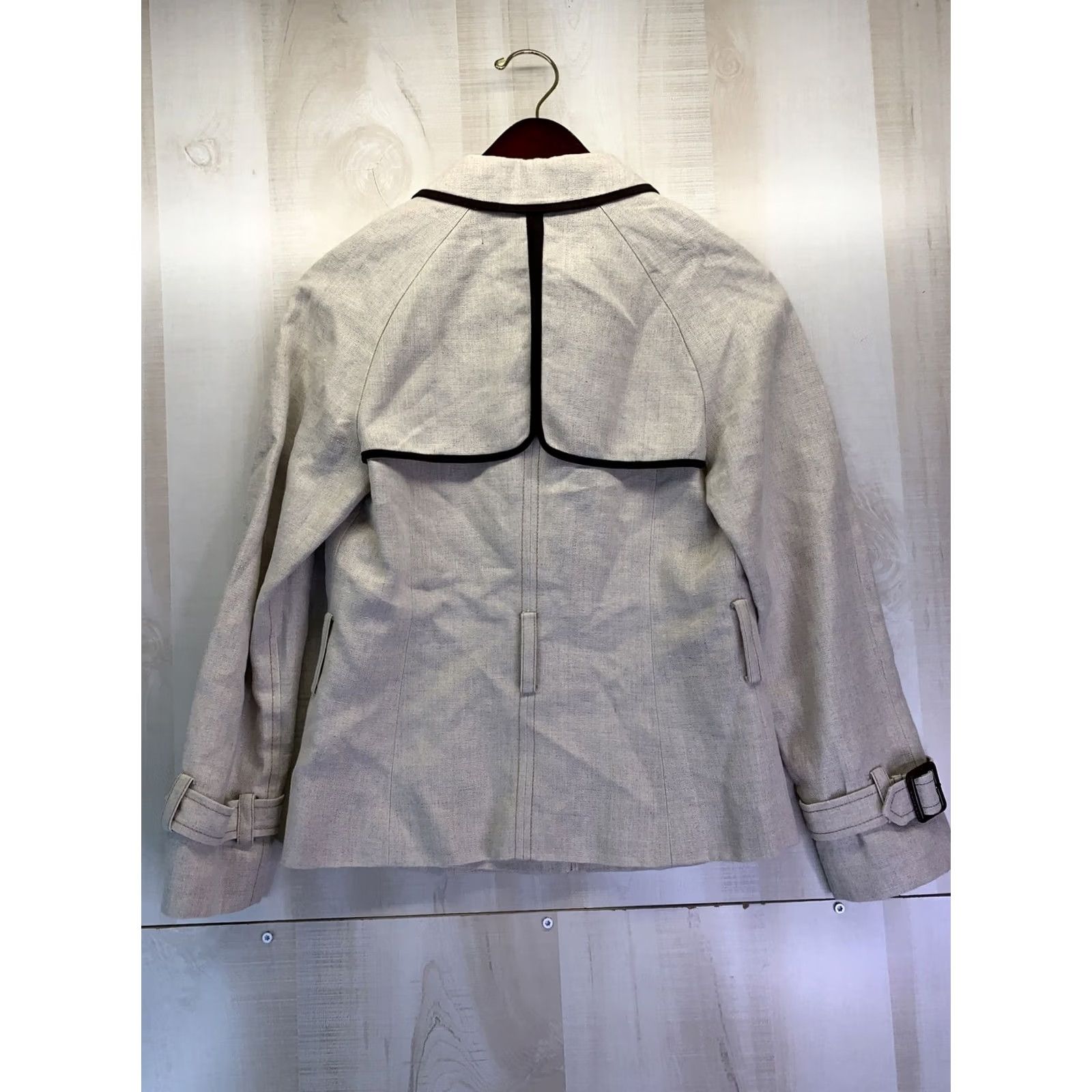 Vintage LOFT Blazer Jacket Women’s SZ 2 Linen Beige Button Magnetic Snap 3/4 Sleeve Business Casual Travel Regular 2 Beige Womens Blazer, Linen, Basic Jacket Size XS / US 0-2 / IT 36-38 - 6 Thumbnail