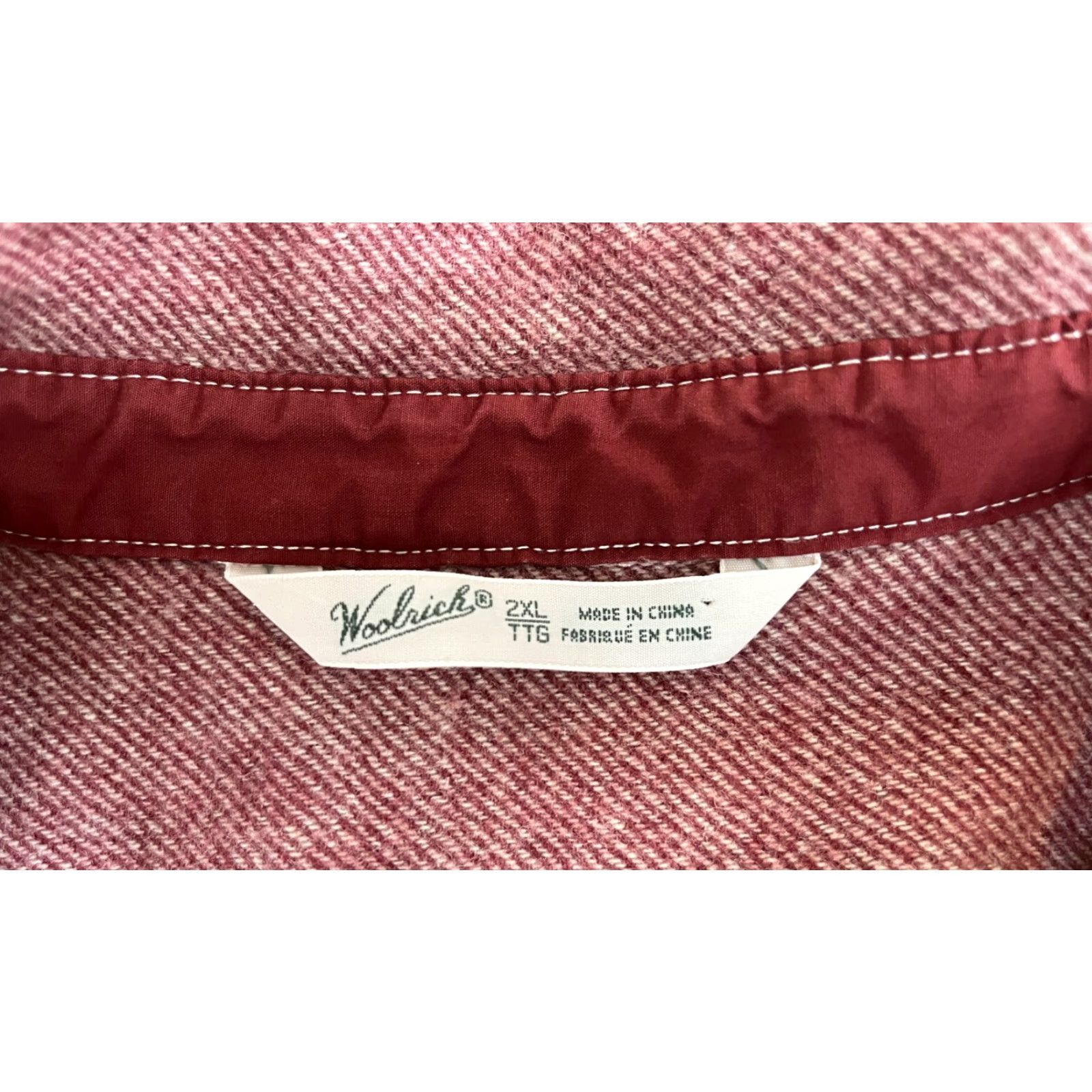 Vintage Woolrich Women's Snap Front Shirt 2XL Wool Pink Red Casual Long Sleeve Collared Button-Up Size XXL / US 16-18 / IT 52-54 - 5 Thumbnail