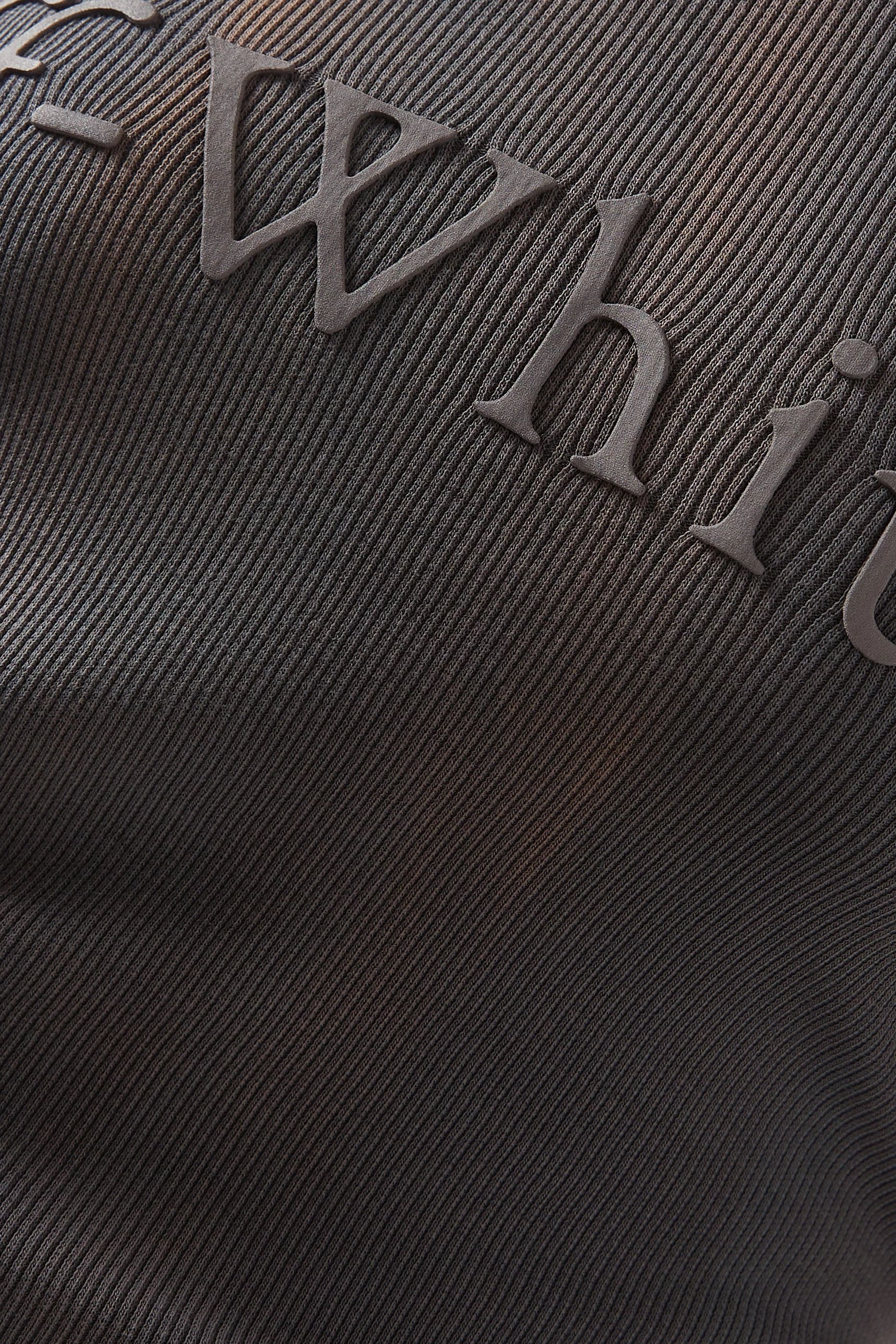 Off-White o1gr1nt0425 Laundry Ribbed Rowing Mini Dress in Dark Grey Size M / US 6-8 / IT 42-44 - 4 Thumbnail