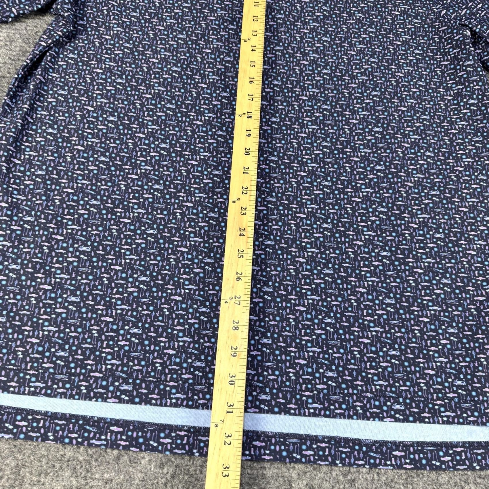 Peter Millar Peter Millar Polo Shirt Mens Large Navy Summer Comfort Golf All Over Print Size US L / EU 52-54 / 3 - 6 Thumbnail