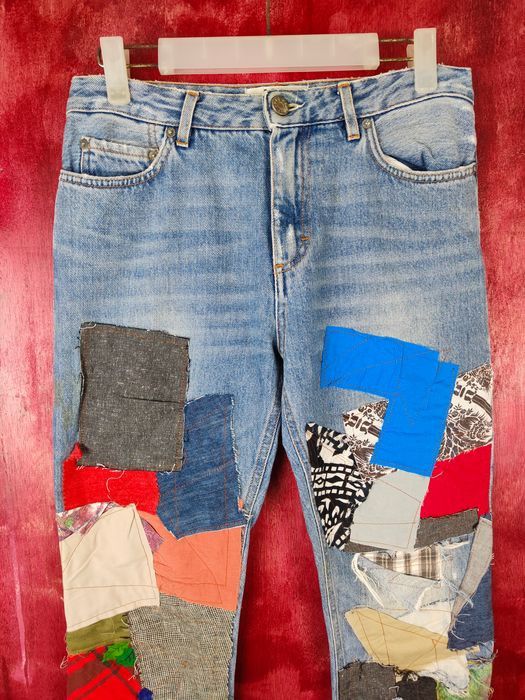 Acne Studios Acne Studios reworked reconstruct patchwork custom #5156DLL Size US 29 - 4 Thumbnail