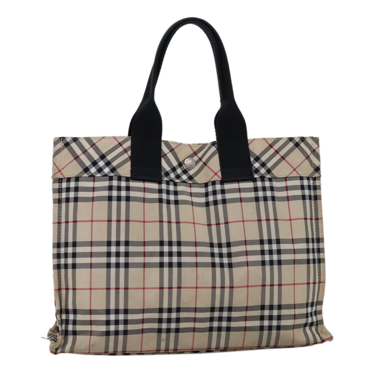 Burberry Nova Check Beige Synthetic Handbag (Pre-Owned) Size ONE SIZE - 1 Thumbnail
