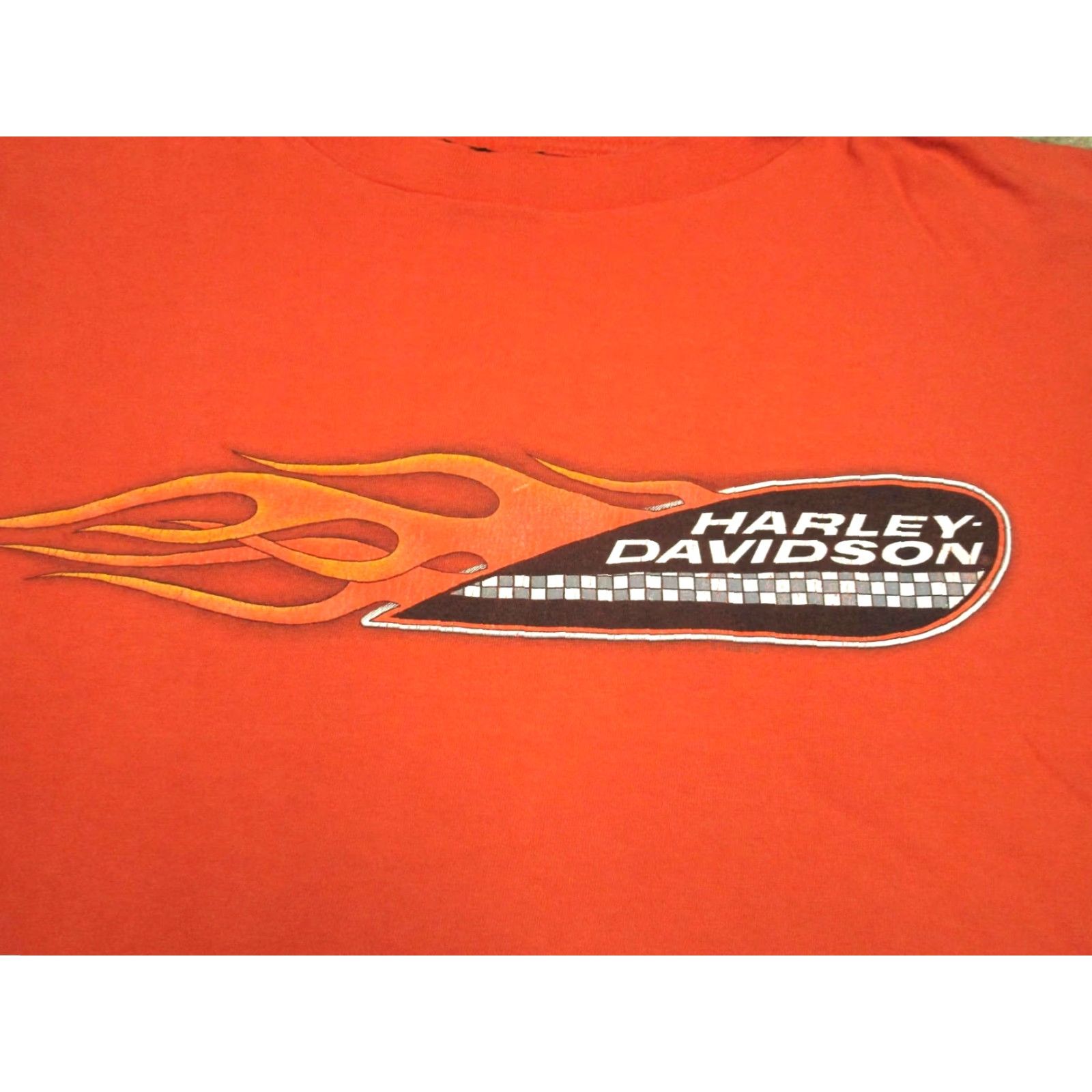 Harley Davidson Harley-Davidson Shirt Mens XL Orange Roswell New Mexico UFO Biker Graphic Tee Size US XL / EU 56 / 4 - 2 Thumbnail