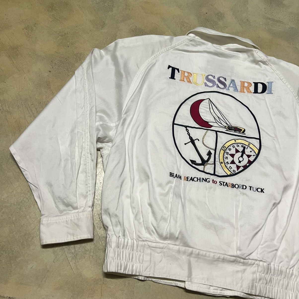Trussardi Trussardi Big Logo Bomber Style Jacket Size US L / EU 52-54 / 3 - 5 Thumbnail