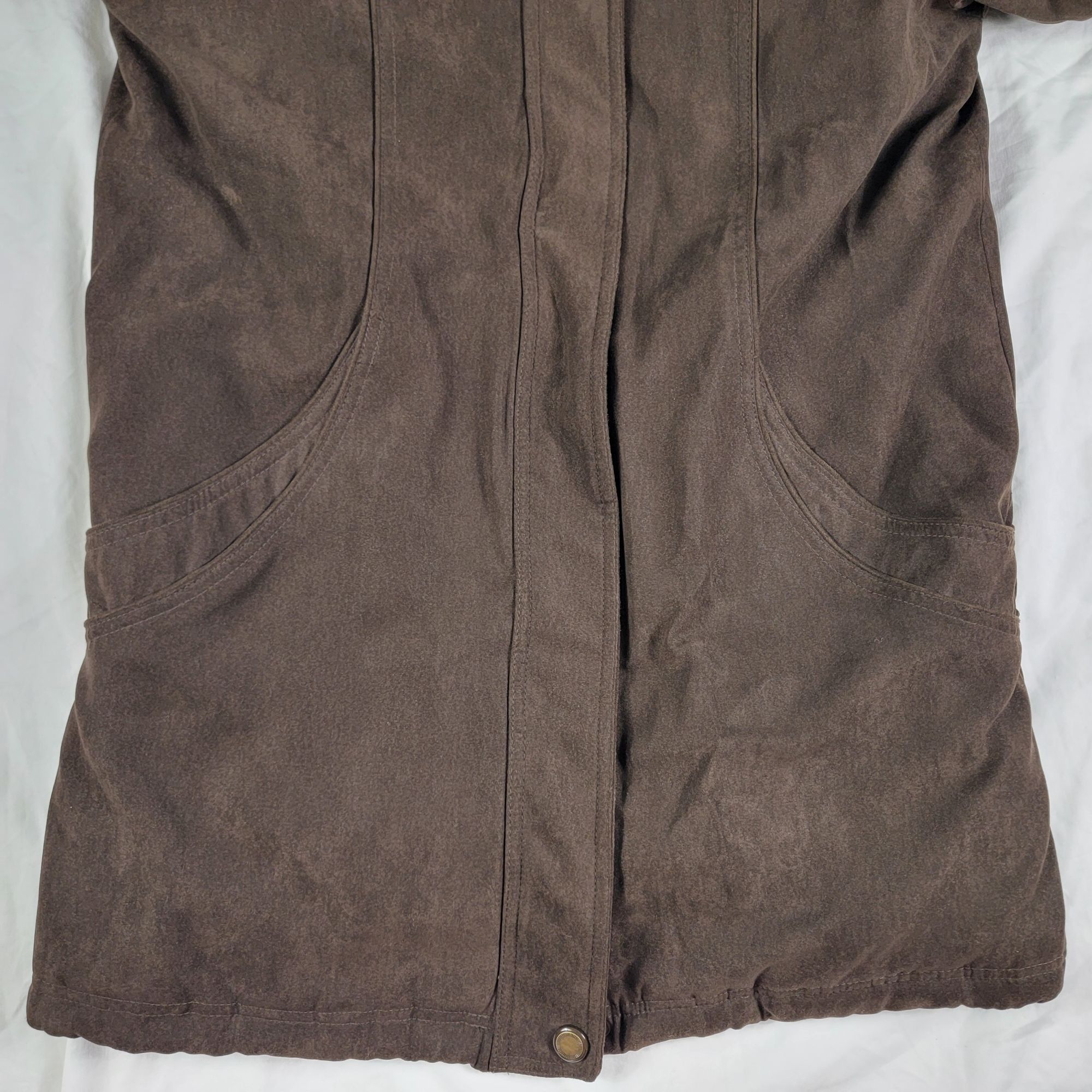 St. Johns Bay St Johns Bay Womens Small Dark Brown Coat Jacket Winter Warm Size S / US 4 / IT 40 - 7 Thumbnail