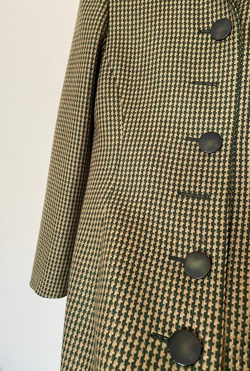 Valentino DESIGNER Valentino Boutique VTG Green Gold Check Wool Blazer Size M / US 6-8 / IT 42-44 - 3 Thumbnail