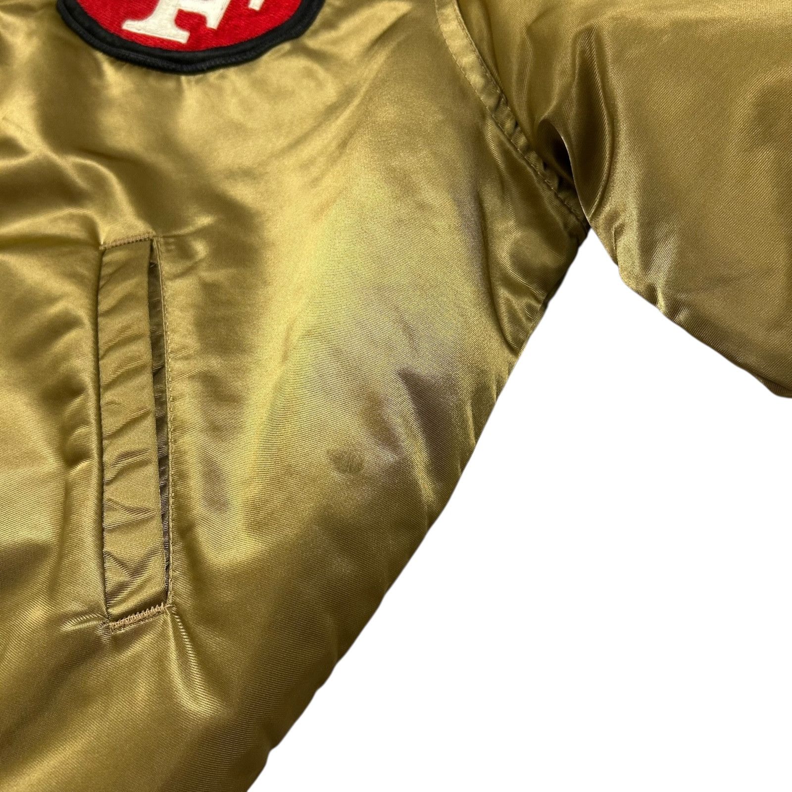 NFL VTG 90s SAN FRANCISCO 49ERS STARTER SATIN JACKET SPELL OUT Size US L / EU 52-54 / 3 - 9 Thumbnail