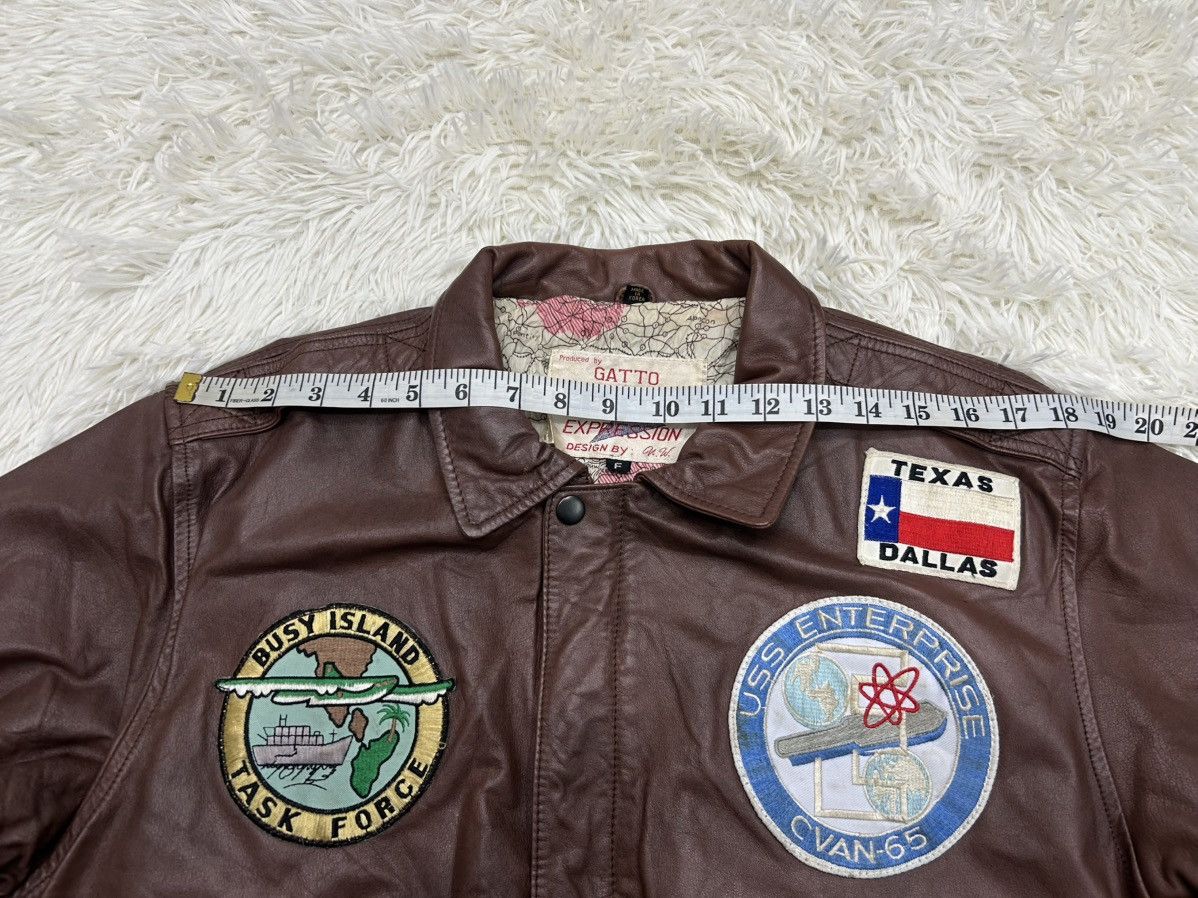 Genuine Leather × Vintage Gatto International Cow-Hide Leather Jacket Size US M / EU 48-50 / 2 - 14 Thumbnail