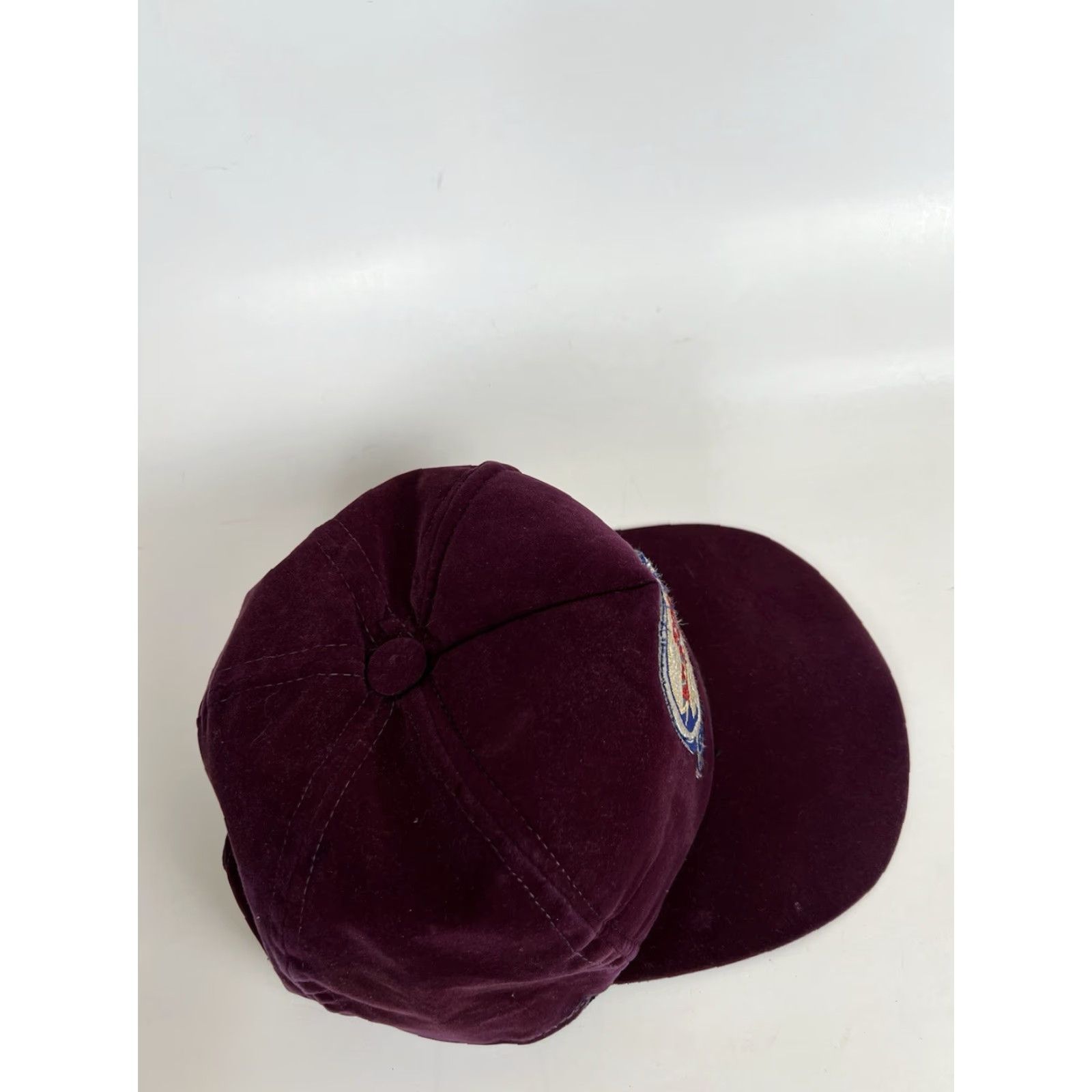 Velour VINTAGE US Army Geronimo 501 Apaches Patch Snapback Hat Cap Red Velour 80s Military Adjustable Men One Size Red 80s Vintage Cap Snap-Back Hats Size ONE SIZE - 7 Thumbnail