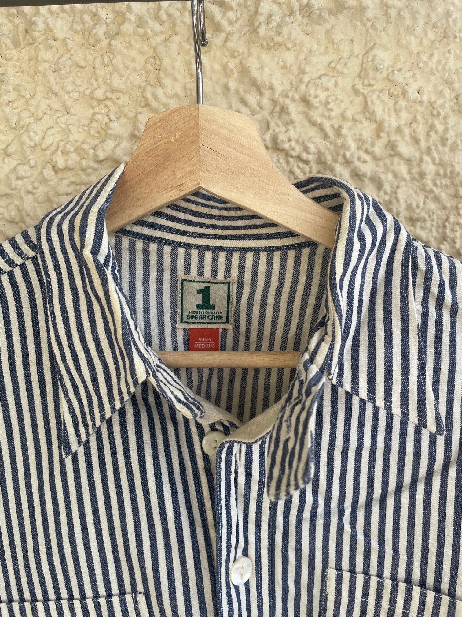 Sugar Cane Sugar Cane stripe pullover work shirt Size US M / EU 48-50 / 2 - 3 Thumbnail