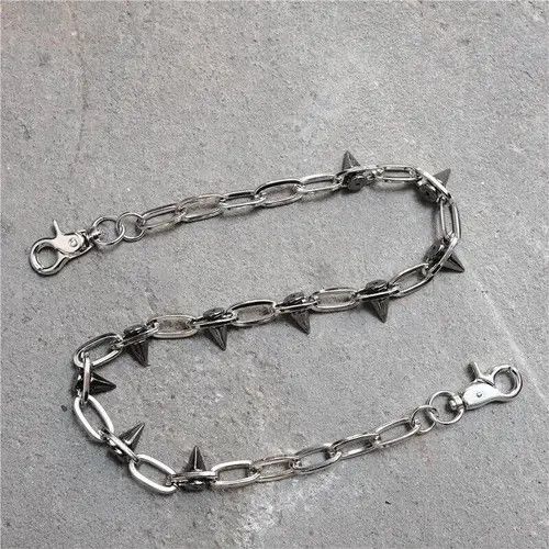 Jewelry Punk Hand Made Rivet Waist Chain Unisex Size ONE SIZE - 4 Thumbnail