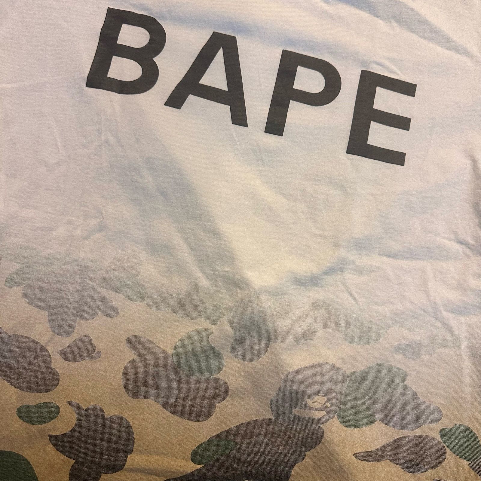 Bape Bathing ape gradient ombre camo bape spell out tee shirt Size US M / EU 48-50 / 2 - 4 Thumbnail