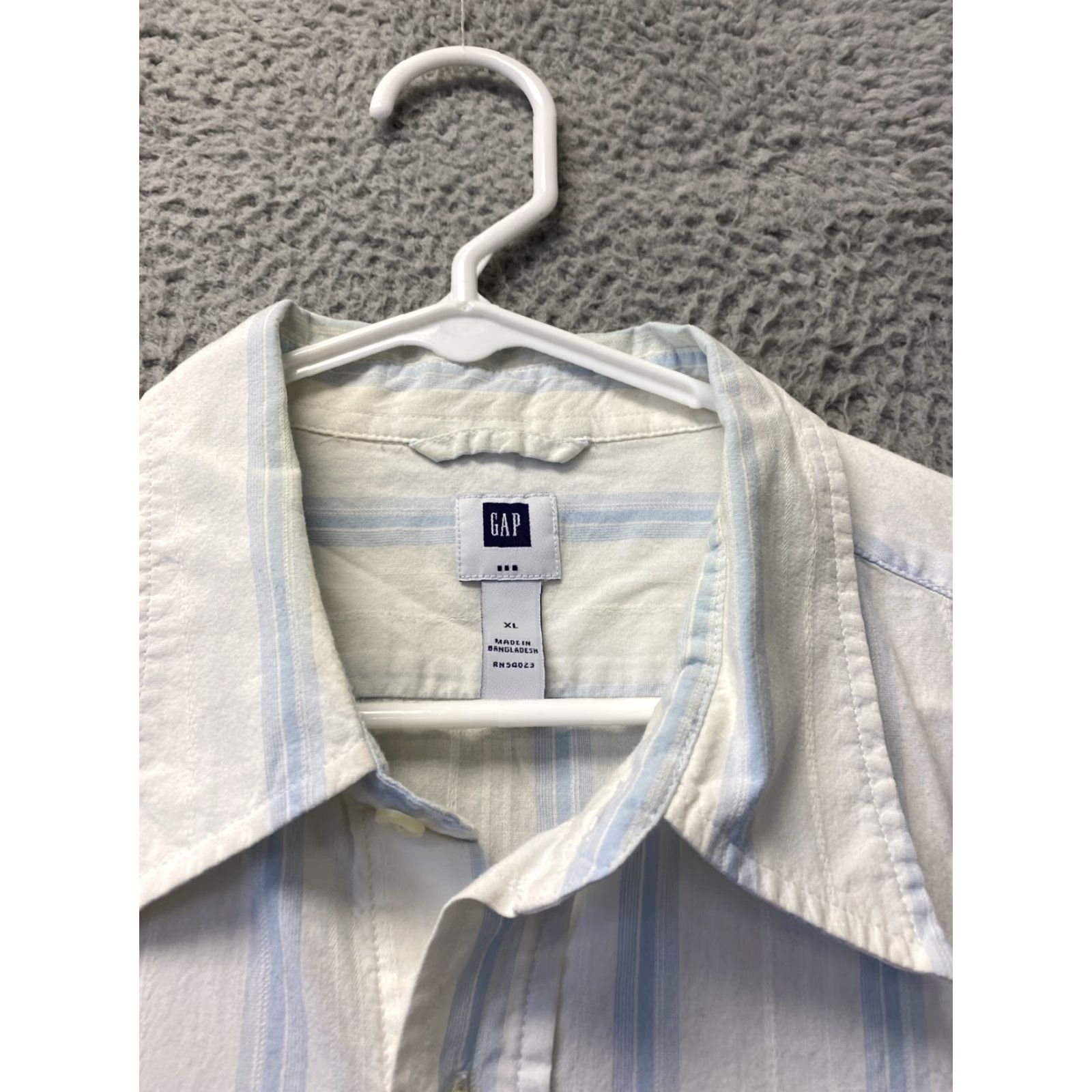 Gap GAP Button-Up Shirt Mens XL Blue White Striped Long Sleeve Casual /108-22 Size US XL / EU 56 / 4 - 2 Thumbnail