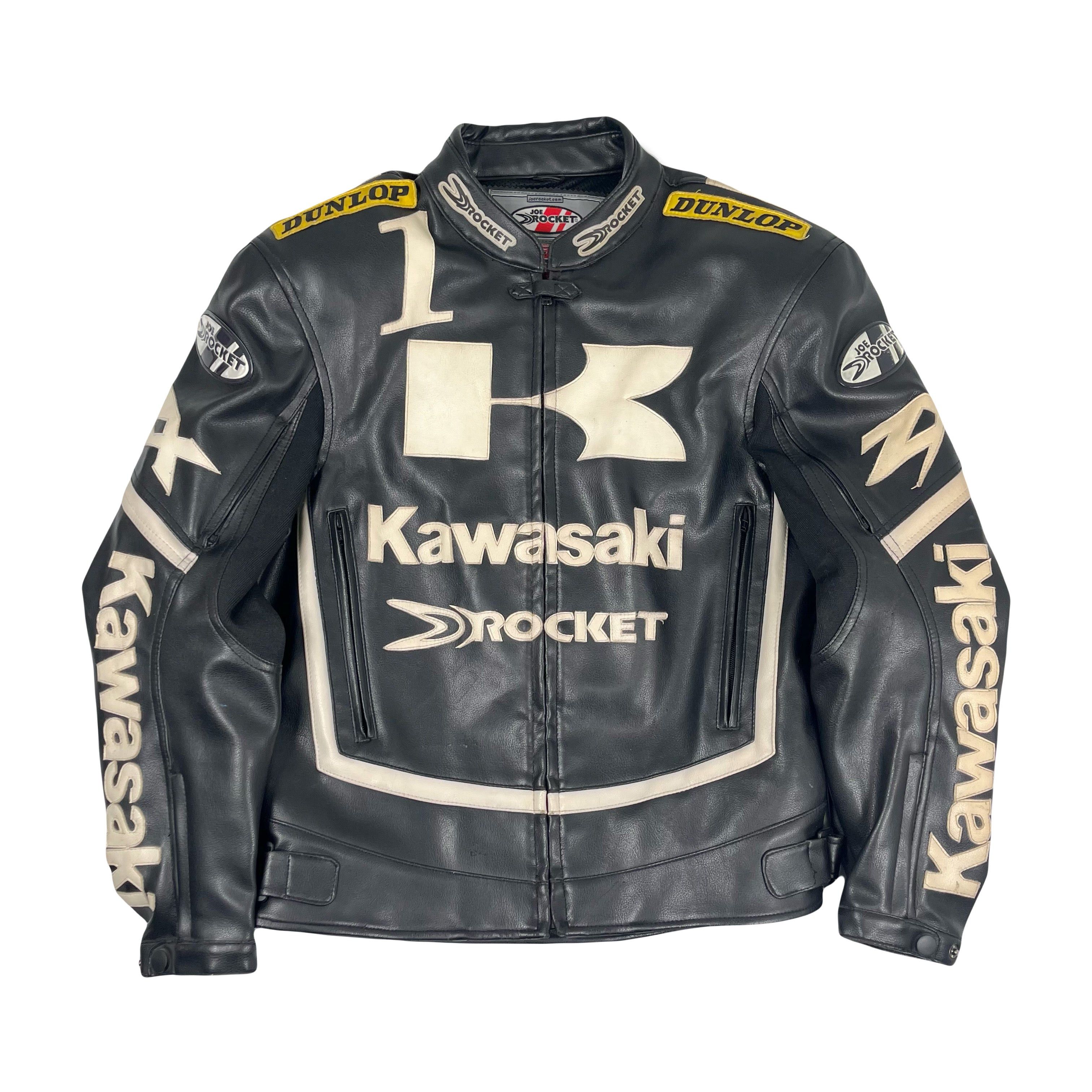Joe Rocket Kawasaki Leather Moto Jacket L