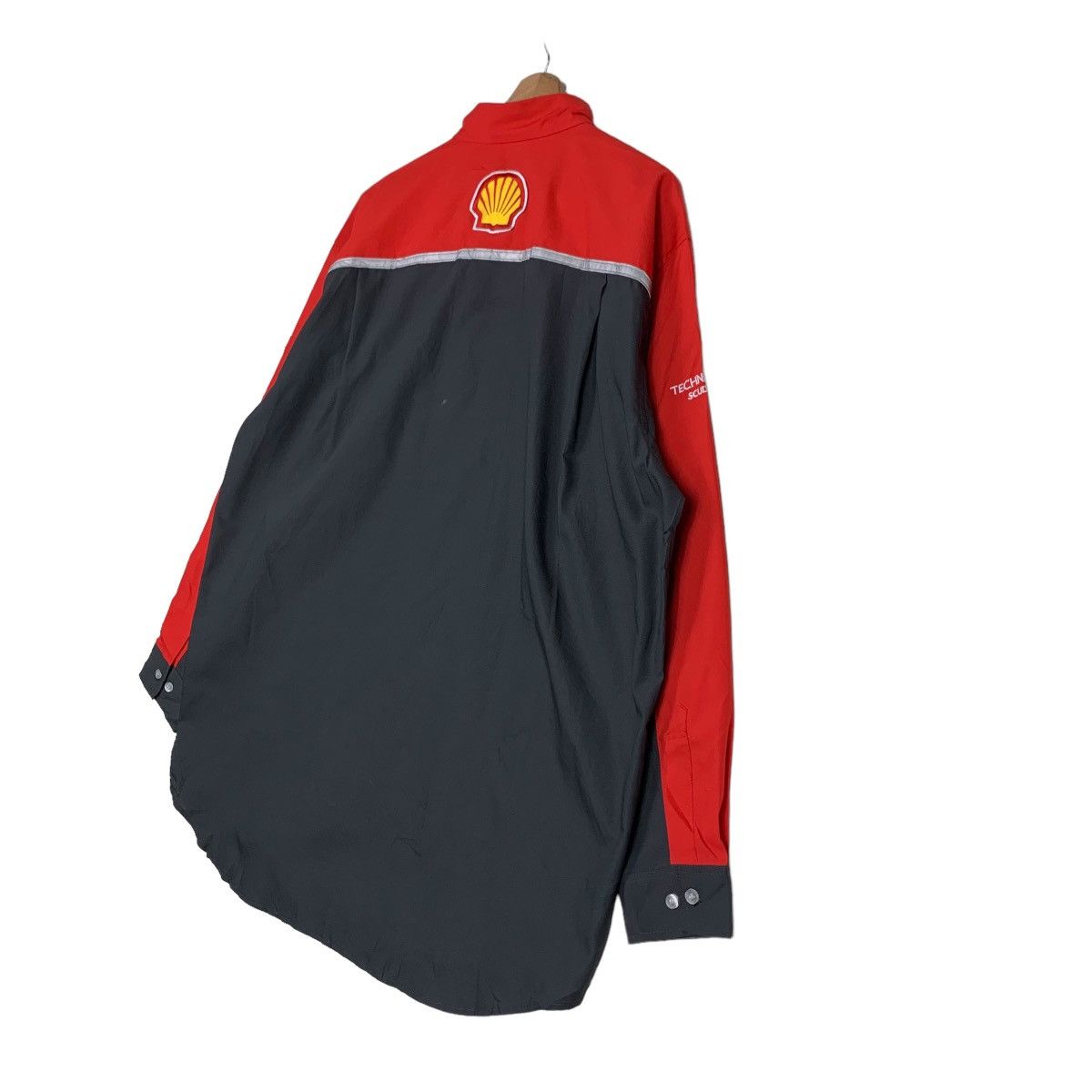 Other SHELL HELIX EMBROIDERY LOGO BUTTON UP SHIRT #0193-C10 Size US XL / EU 56 / 4 - 9 Thumbnail