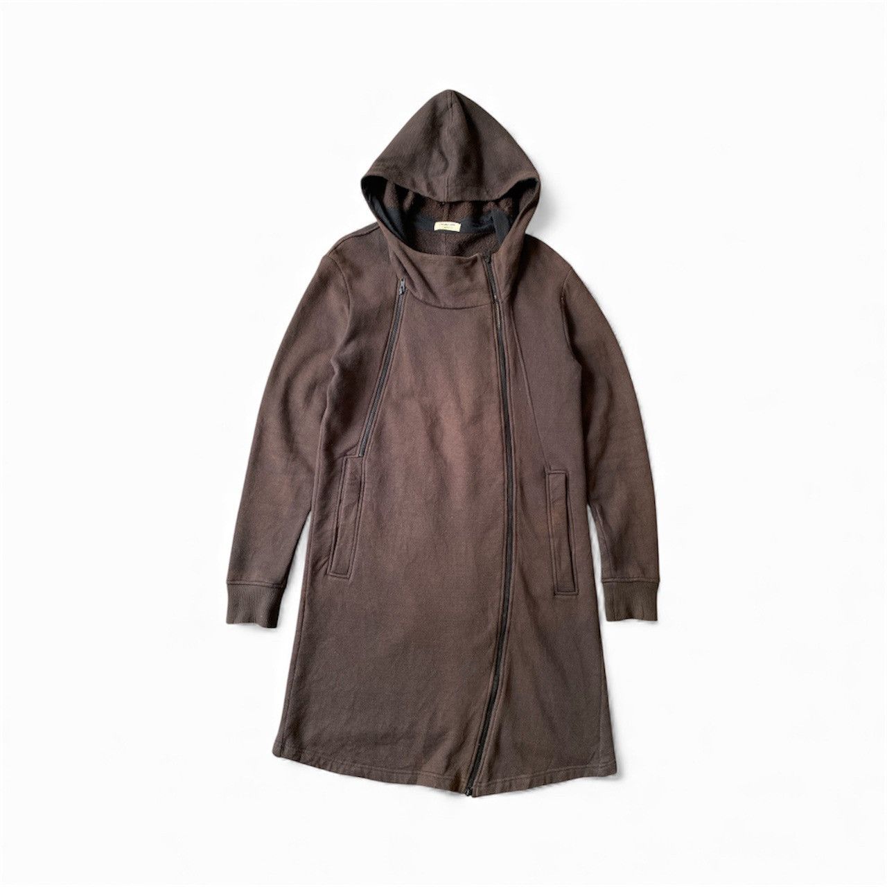 Helmut Lang Helmut Lang Body Elongated Zip SWS Faded Black Hoodie Size US S / EU 44-46 / 1 - 1 Thumbnail