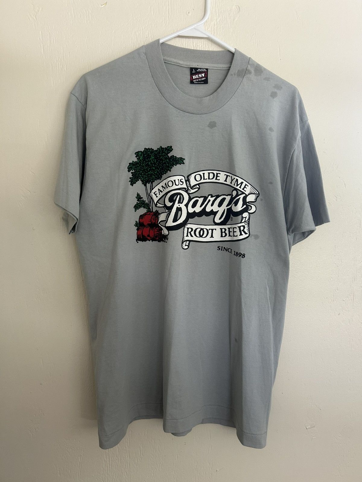 Vintage Vintage Barq’s Root Beer Logo Graphic T-shirt Size US L / EU 52-54 / 3 - 1 Thumbnail