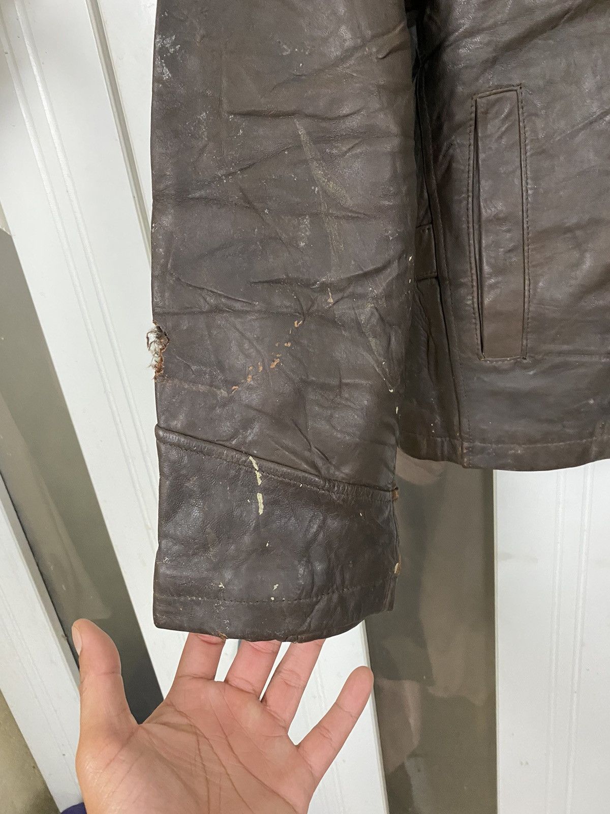 Genuine Leather × Vintage Vintage Leather Lucky Strike Jacket Size US XL / EU 56 / 4 - 5 Thumbnail