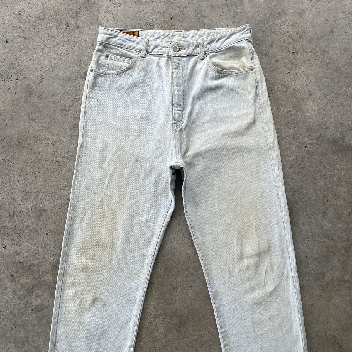Japanese Brand W31x30💥 Vintage Edwin Light Wash Dirty Jeans Denim Pants Size US 31 - 3 Thumbnail