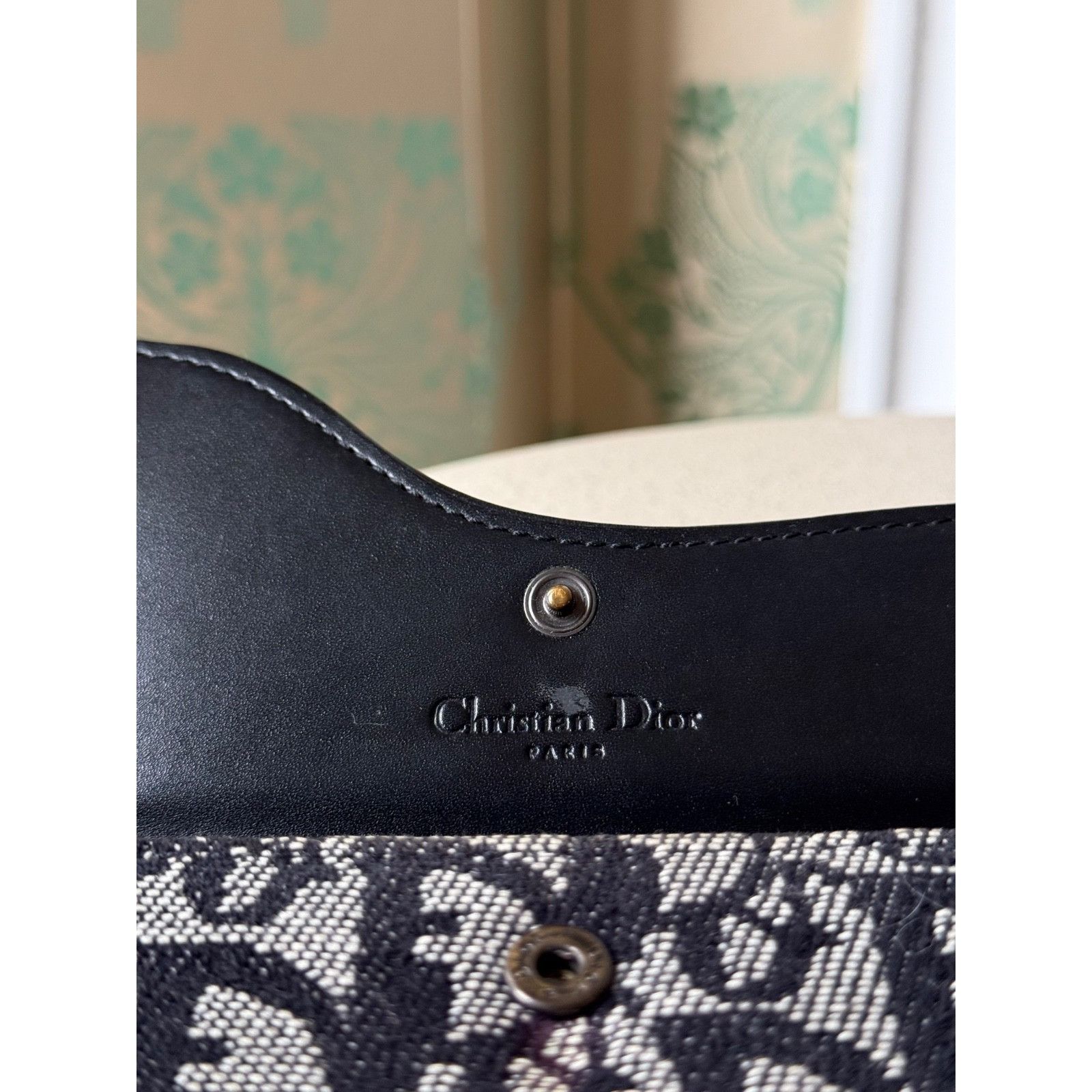 Dior DIOR Saddle Long Wallet Oblique Jacquard Navy Grey Size ONE SIZE - 8 Thumbnail