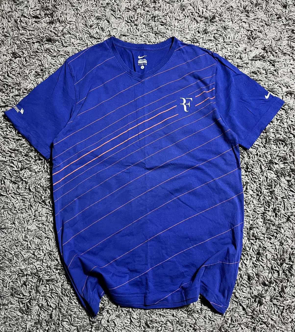 Nike NIKE RF ROGER FEDERER TENNIS COTTON T-SHIRT Size US L / EU 52-54 / 3 - 1 Thumbnail