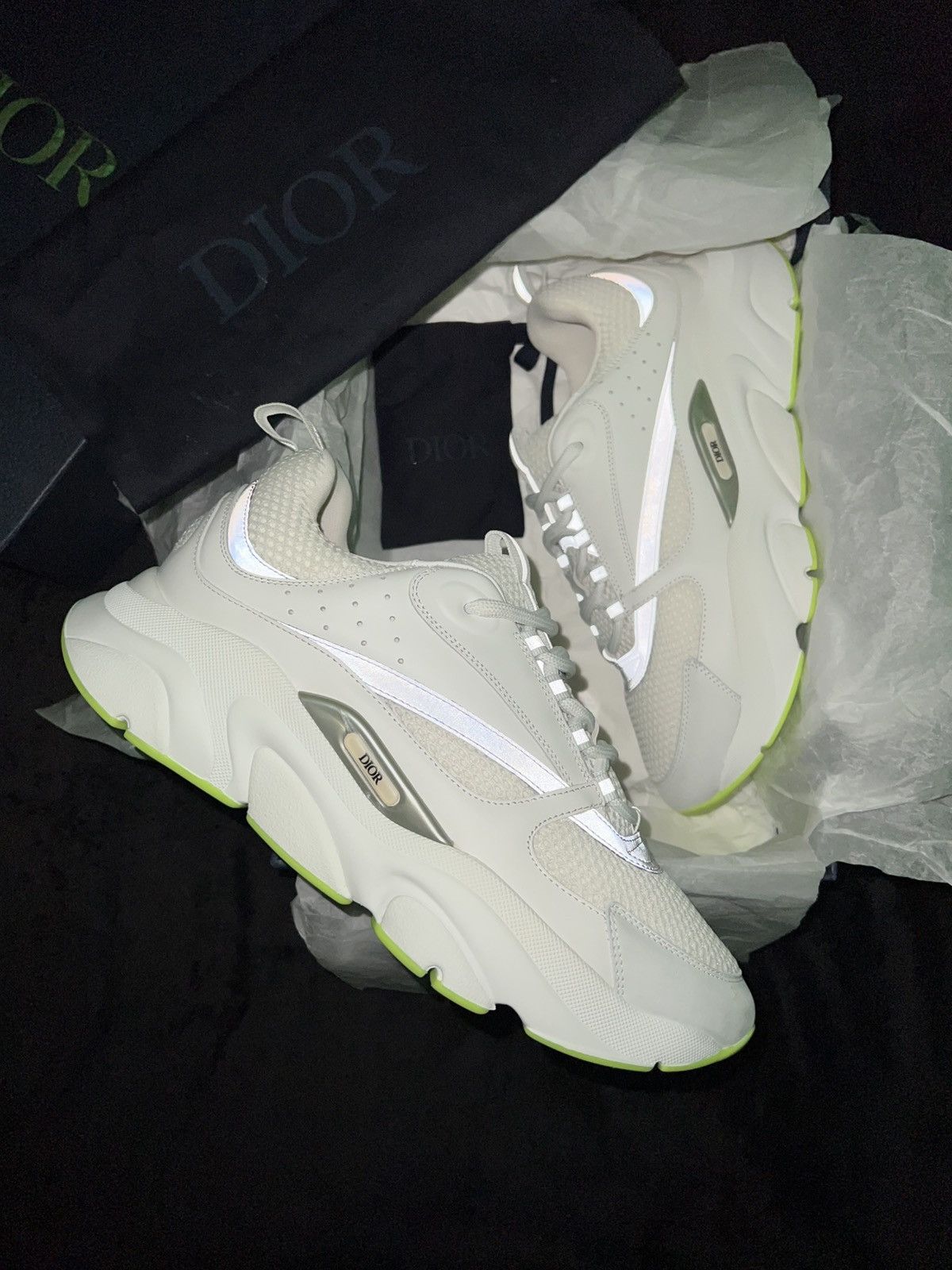 Dior Christian Dior B22 “Lime Bottom” Size US 11 / EU 44 - 1 Thumbnail