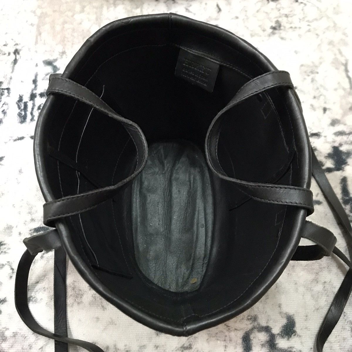 Designer × Hereu HEREU CRAFTED IN SPAIN BLACK LEATHER BUCKET TOTE BAG Size ONE SIZE - 6 Thumbnail