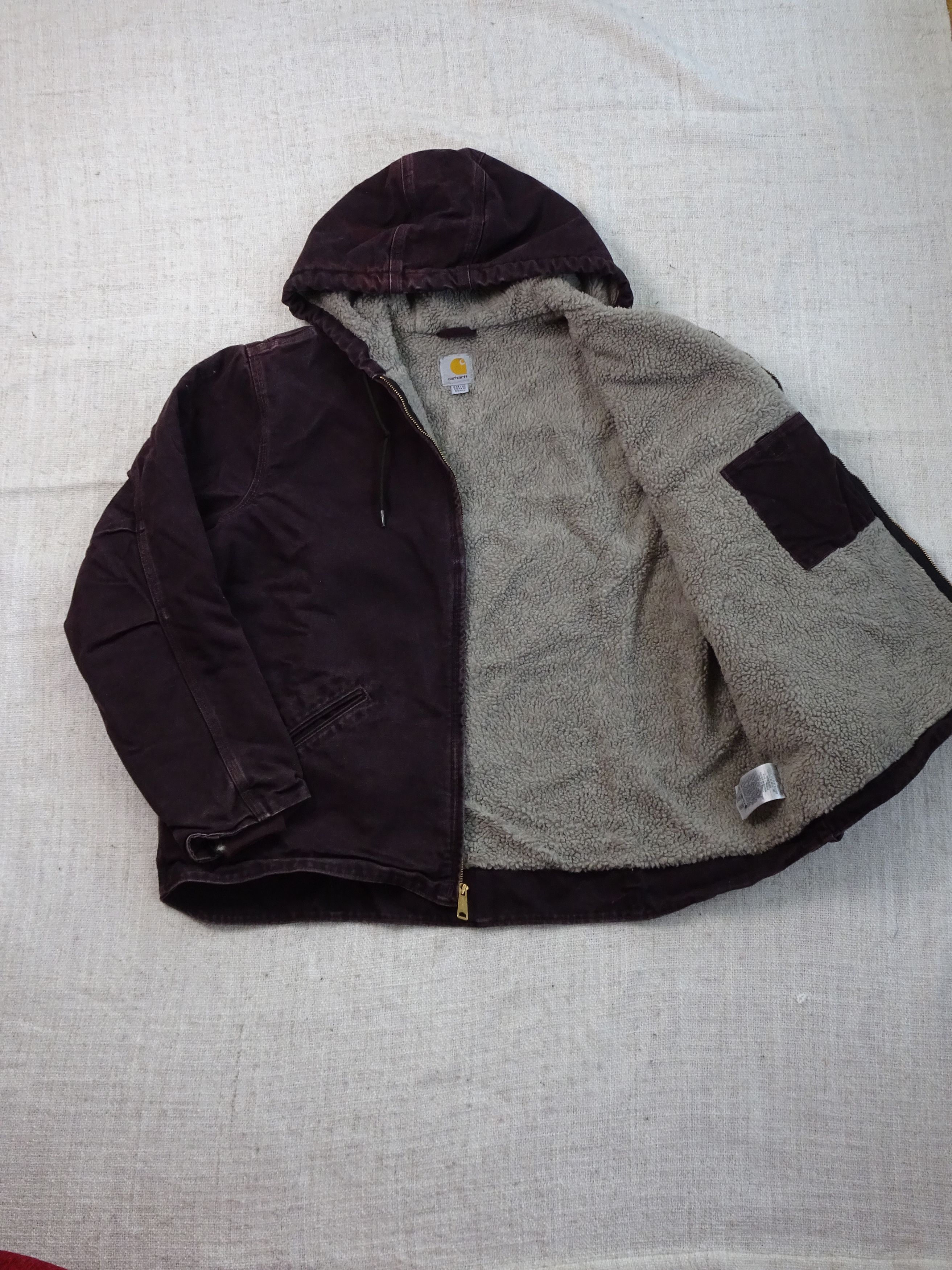 Carhartt Vtg Carhartt Women’s Purple Hooded Active Jacket Workwear Size XXL / US 16-18 / IT 52-54 - 5 Thumbnail