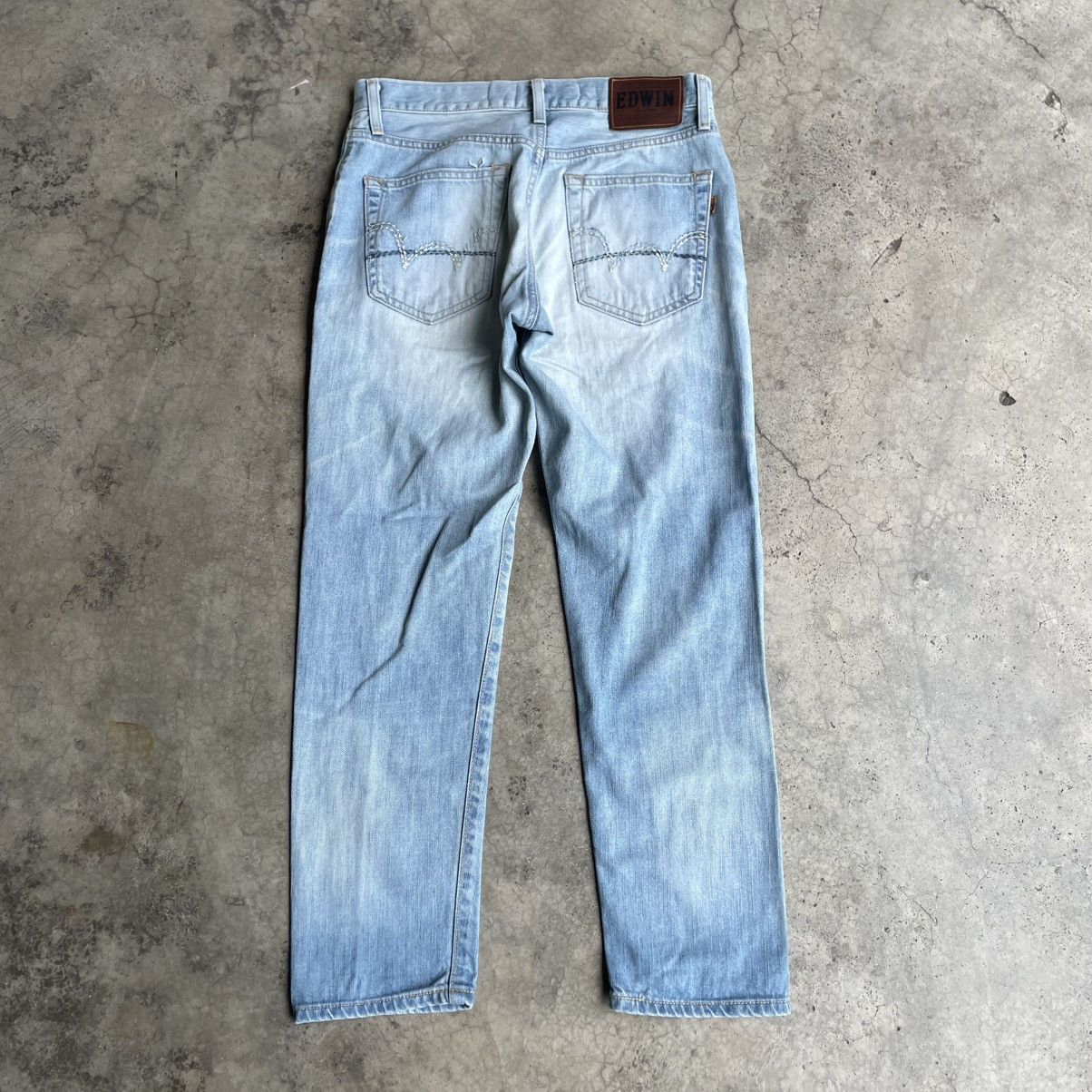 Edwin 🔥Vintage Edwin 505ZXX Stoned Washed Ripped Distress Jeans Size US 30 / EU 46 - 4 Thumbnail