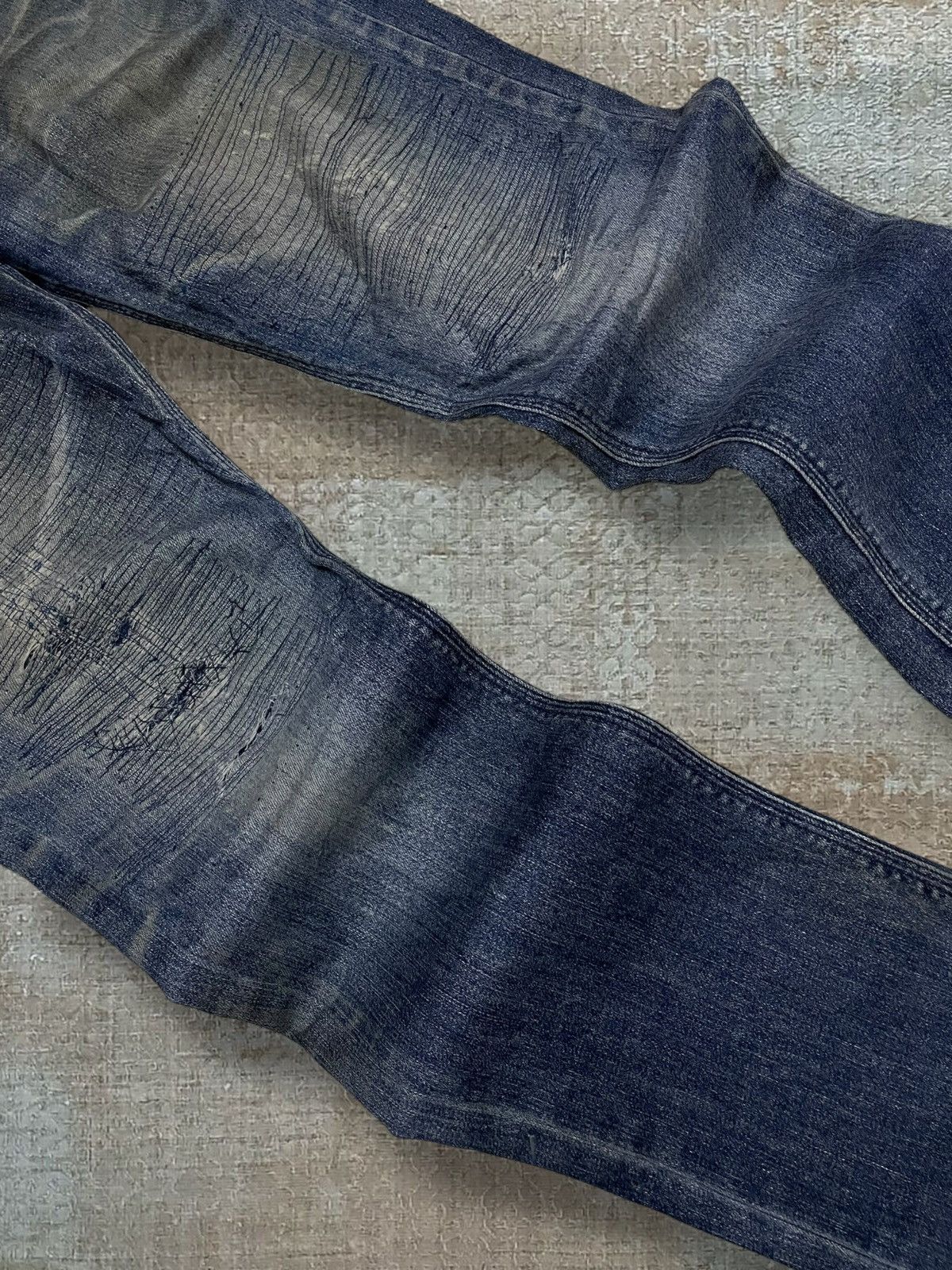 Japanese Brand Vintage 90s Designer Japan High Street Distressed City Denim Size US 33 - 4 Thumbnail
