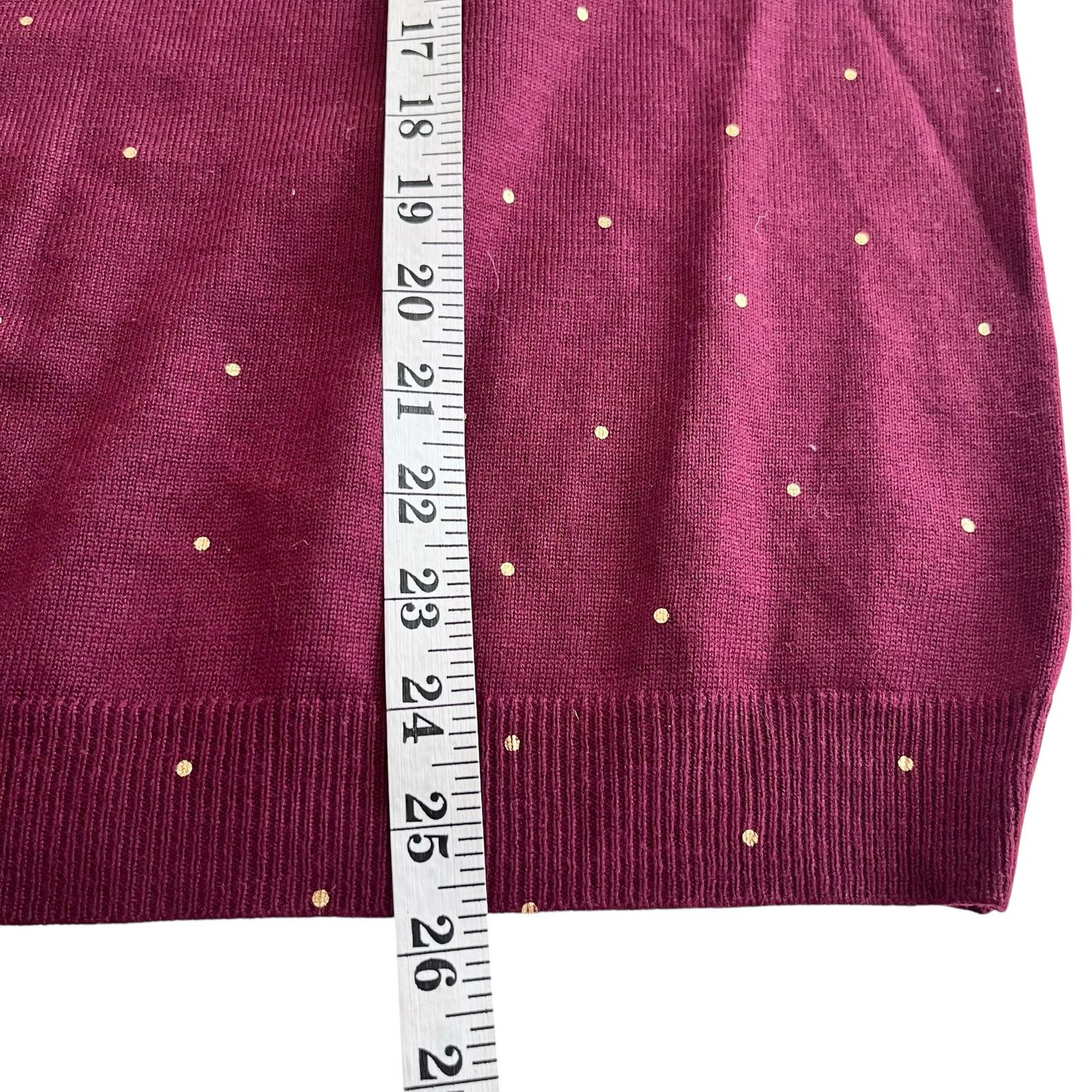Other Eiger Weger Burgundy Gold Polka Dot Cardigan - Plus 3X Size 3XL / US 20-22 - 6 Thumbnail