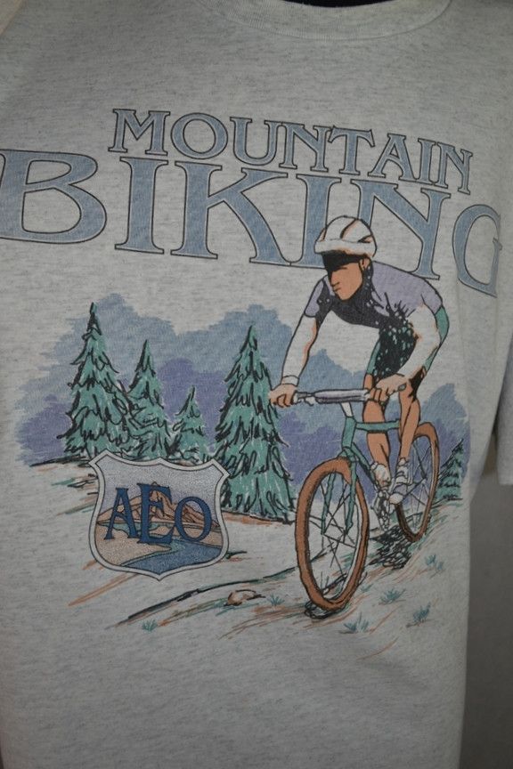 American Eagle Outfitters × Vintage 90s American Eagle Outfitters MTB Mountain Biking tee XL Size US XXL / EU 58 / 5 - 3 Thumbnail
