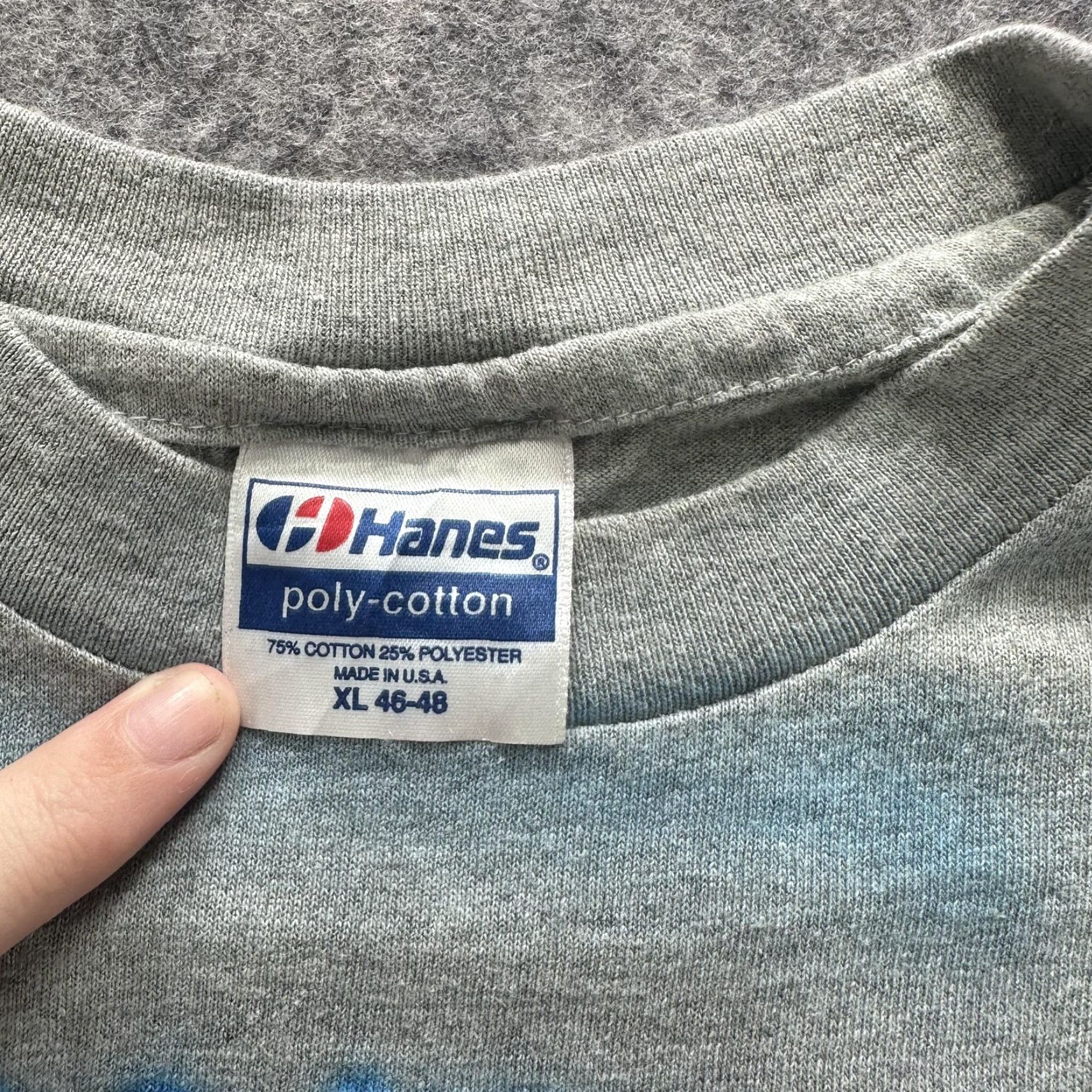 Hanes VINTAGE Hanes T-Shirt Mens XL Gray Sleepy Lonely At The Top BNCOC Military 90s Graphic Print Crew Neck Short Sleeve Size US XL / EU 56 / 4 - 5 Thumbnail