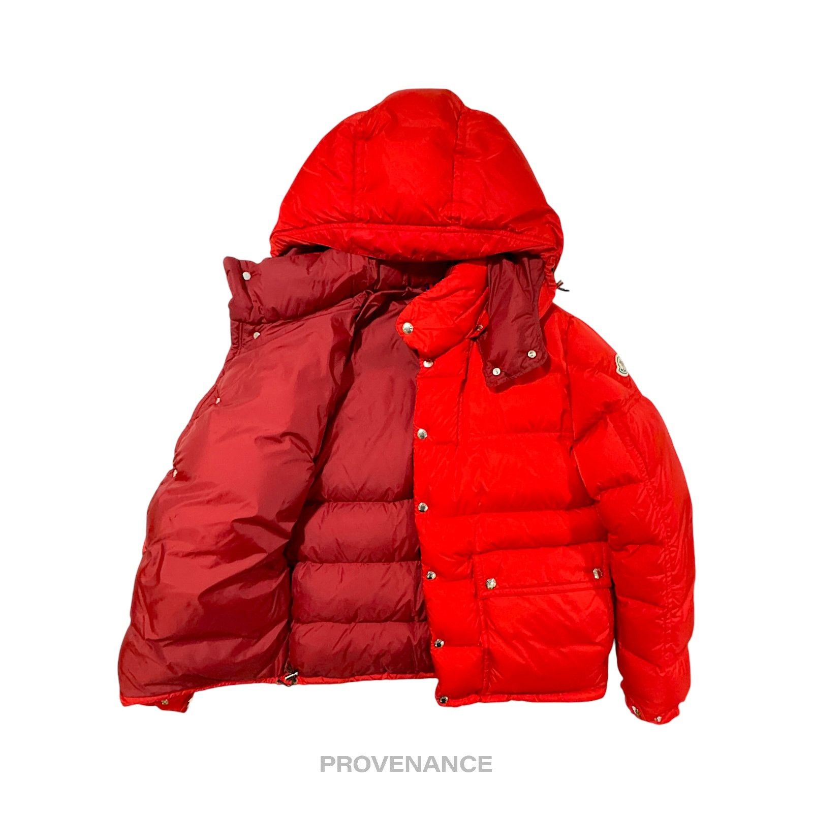 Moncler 🔴 Moncler Brel Down Puffer Bomber Jacket Coat - Red 3 L Size US L / EU 52-54 / 3 - 2 Thumbnail