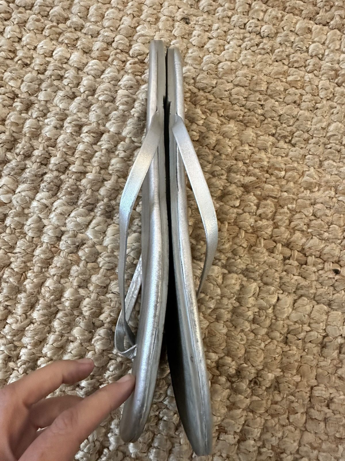 Other TKEES Riley Metallics Silver Flip-Flops size 12 Size US 12 / IT 42 - 8 Thumbnail