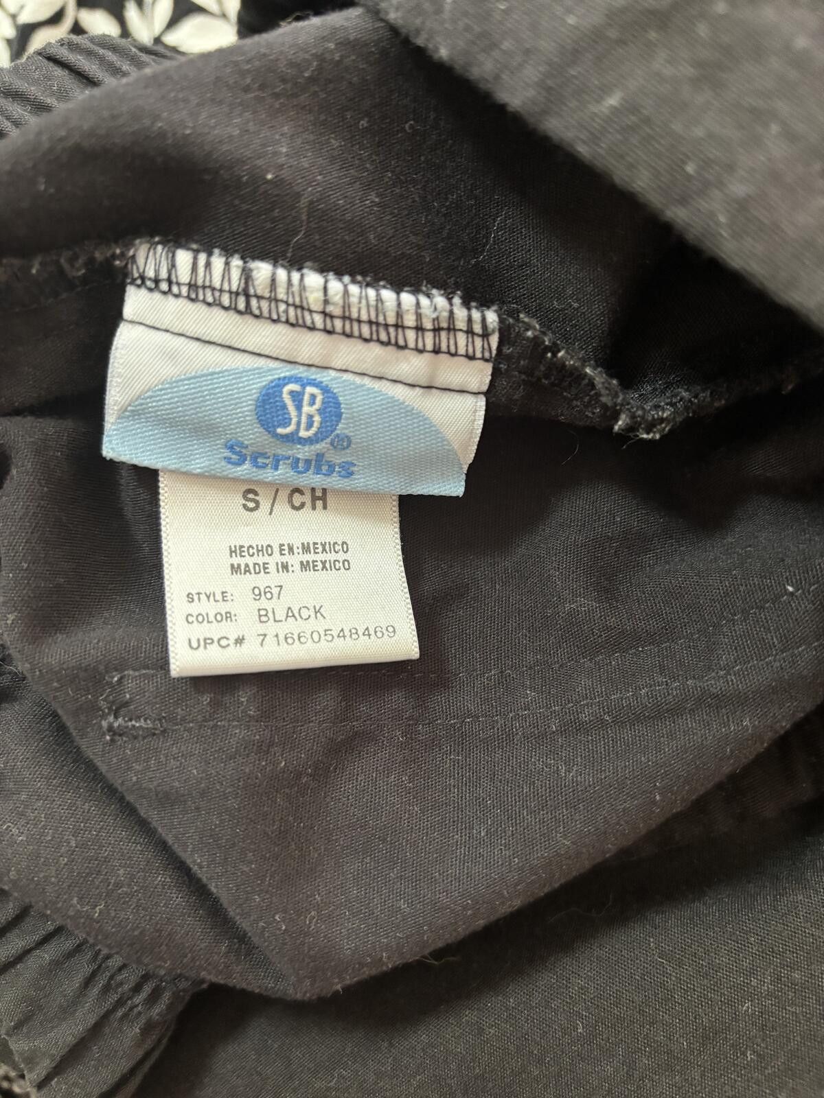 Kai Kio Kathy Peterson Scrub Set Floral Black Blue M/S Size 32" / US 10 / IT 46 - 6 Thumbnail
