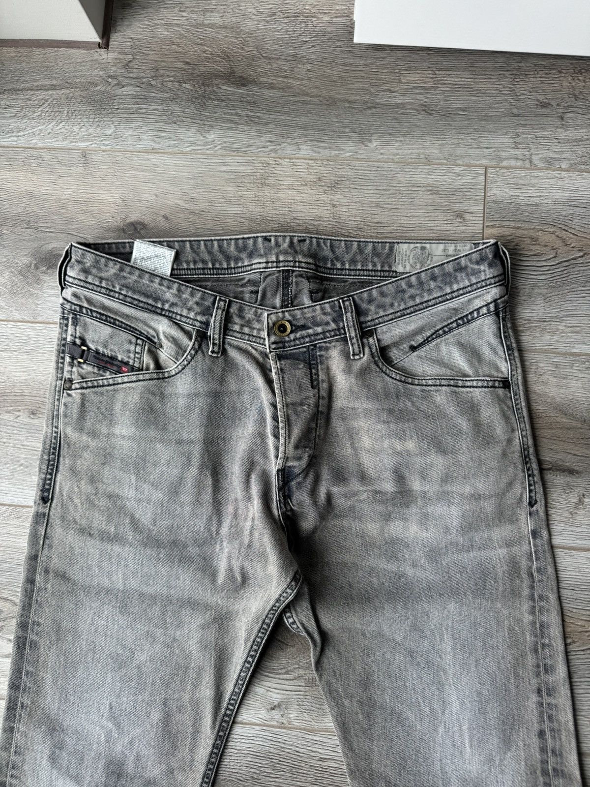 Diesel Diesel Belther Gray Mens Jeans Made in Italy Size US 34 / EU 50 - 6 Thumbnail