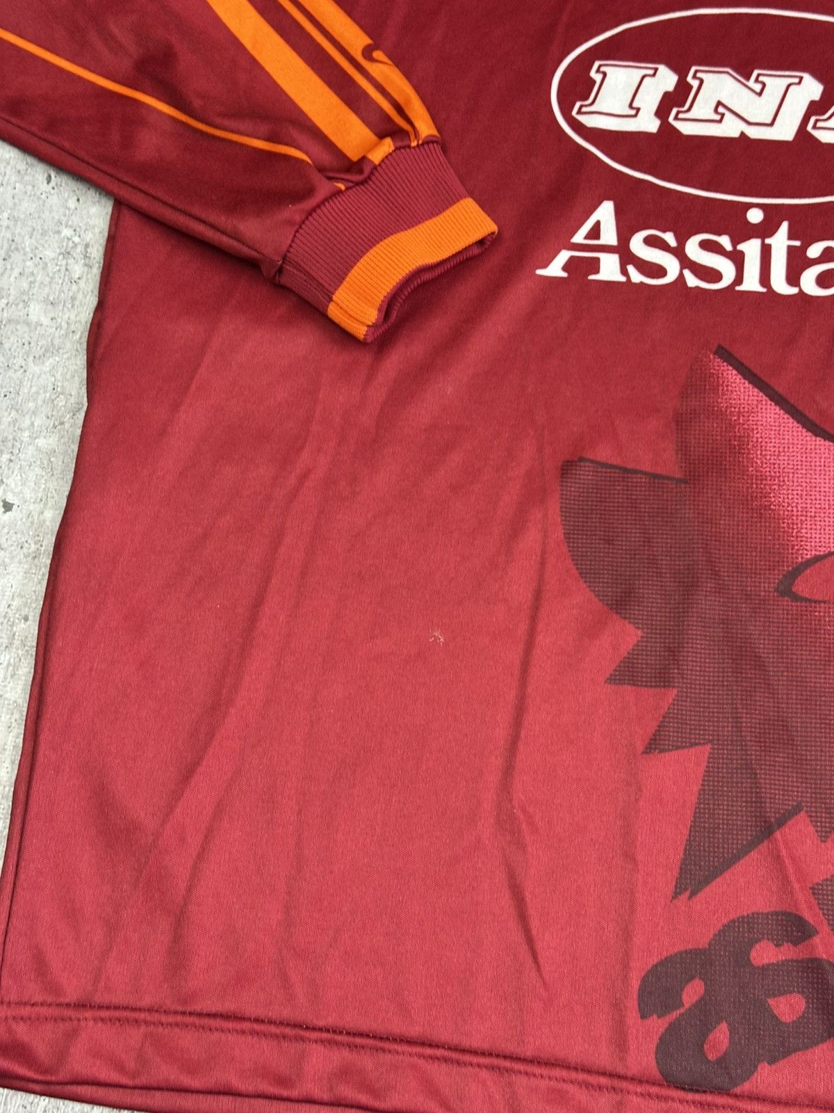 Asics 1995/96 Asics AS Roma Vintage Long Sleeve Soccer Jersey Size US M / EU 48-50 / 2 - 5 Thumbnail