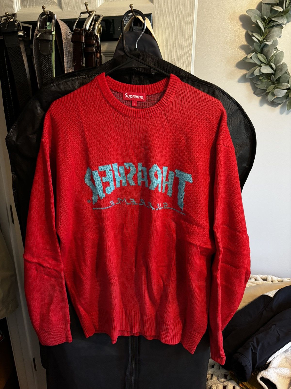 Supreme × Thrasher Supreme x Thrasher Sweater Red | Grailed