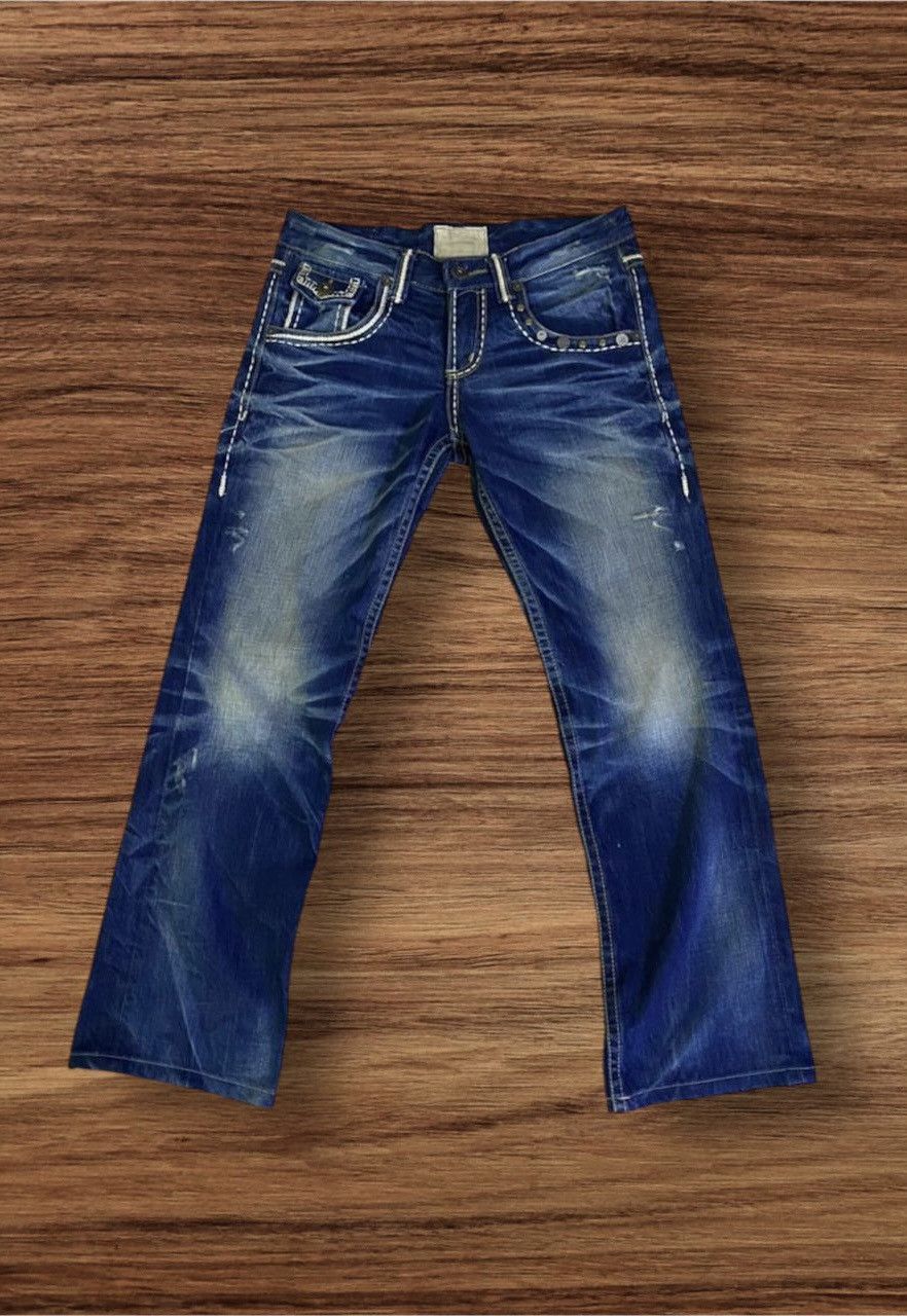 If Six Was Nine Vintage Yoshitomo Nara Lolita Distressed Denim Size US 32 / EU 48 - 1 Thumbnail