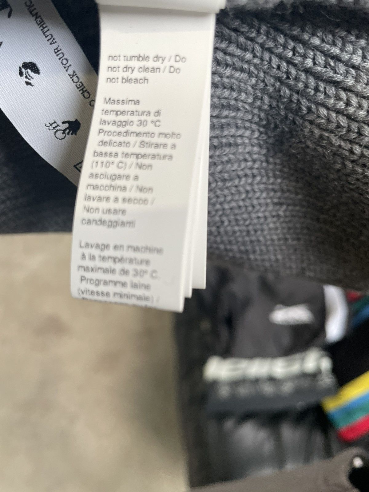 Off-White OFF WHITE Wool Embroidered Hand Logo Beanie Grey Size ONE SIZE - 8 Thumbnail